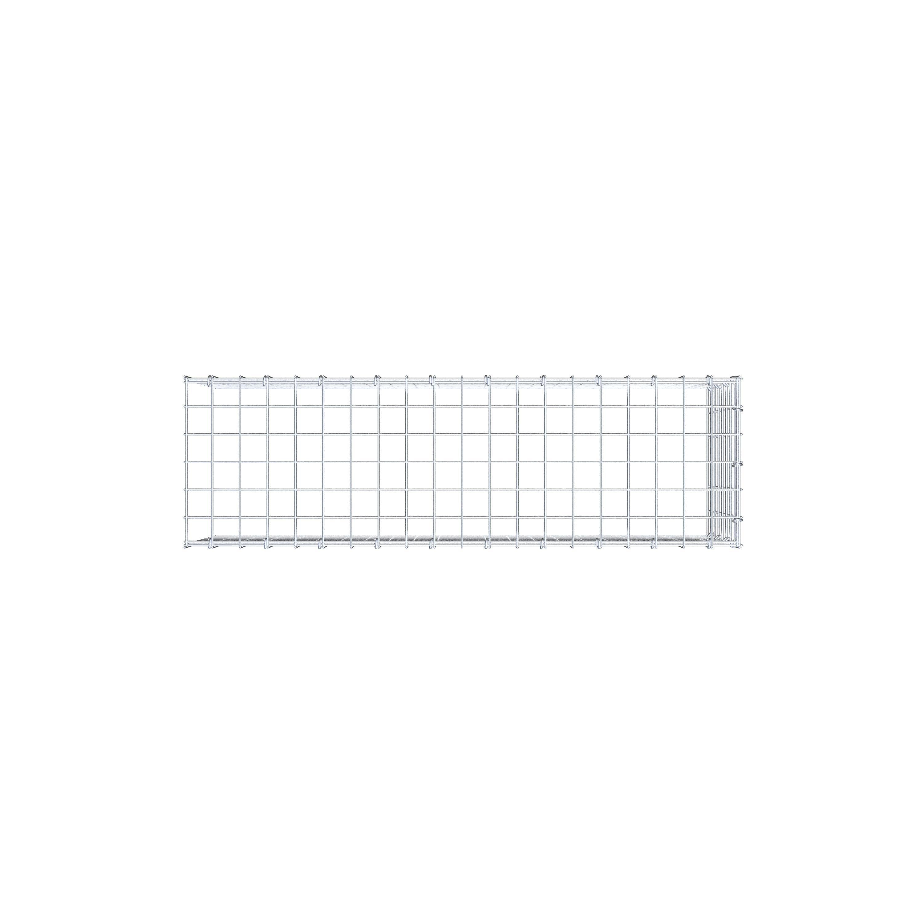 Anbaugabione Typ 4 100 cm x 40 cm x 30 cm (L x H x T), Maschenweite 5 cm x 5 cm, C-Ring