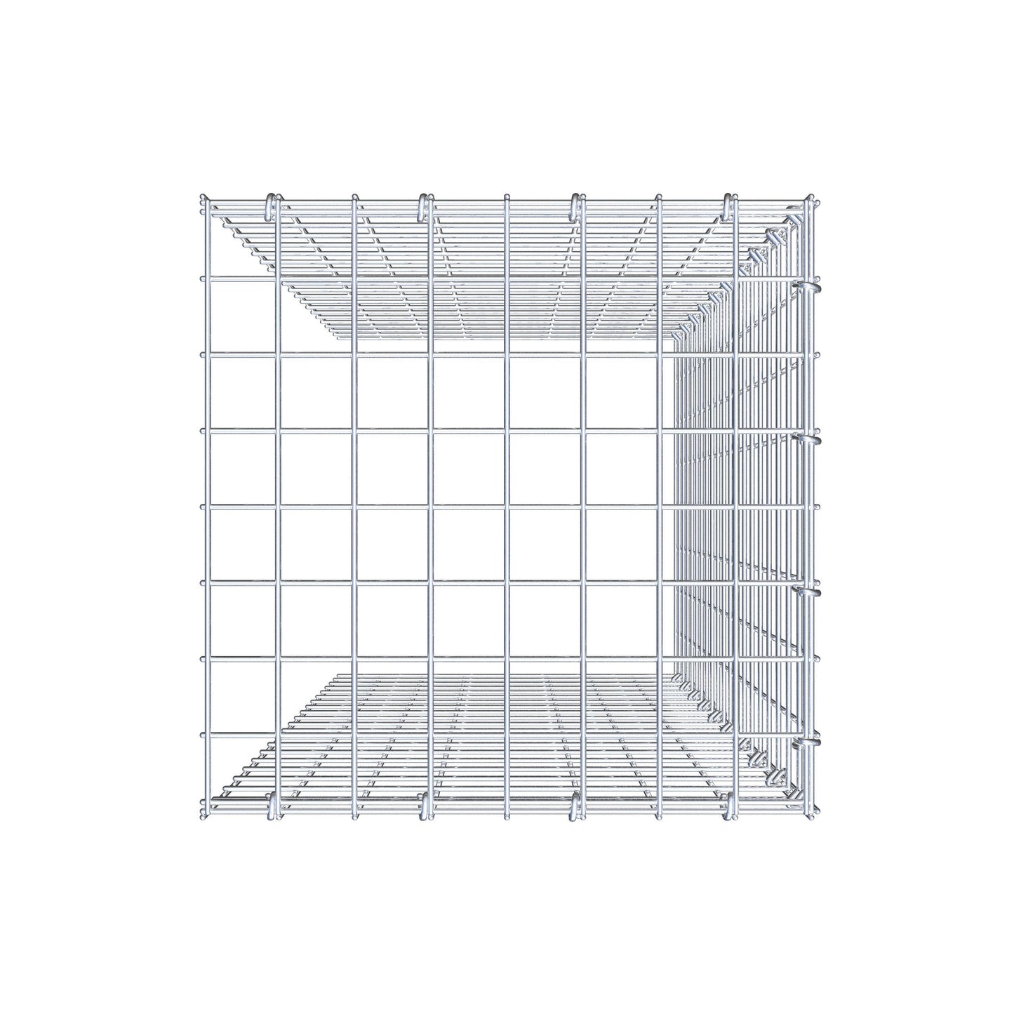 Anbaugabione Typ 4 100 cm x 40 cm x 40 cm (L x H x T), Maschenweite 5 cm x 5 cm, C-Ring