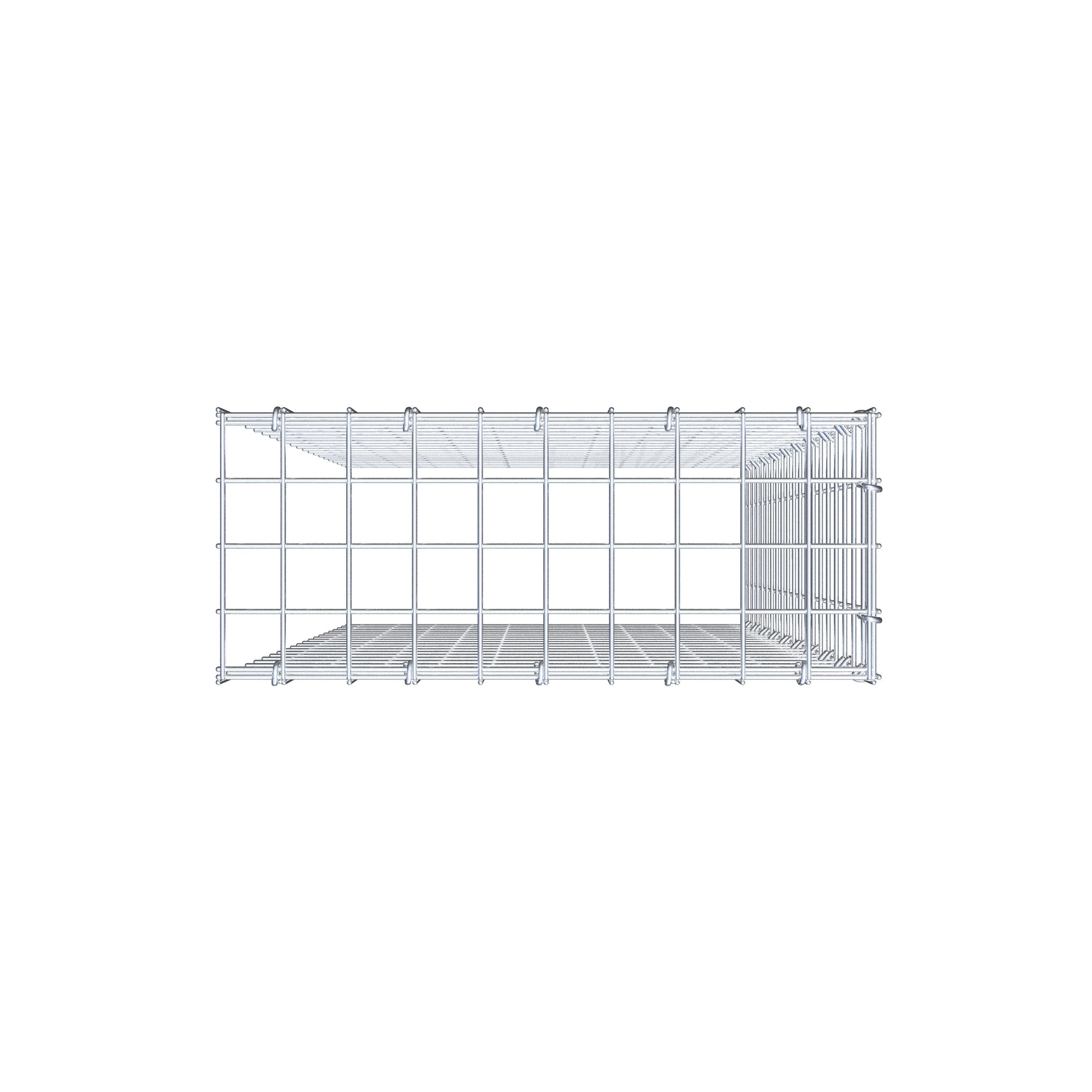 Schanskorf type 4 100 cm x 50 cm x 20 cm (L x H x D), maaswijdte 5 cm x 5 cm, C-ring