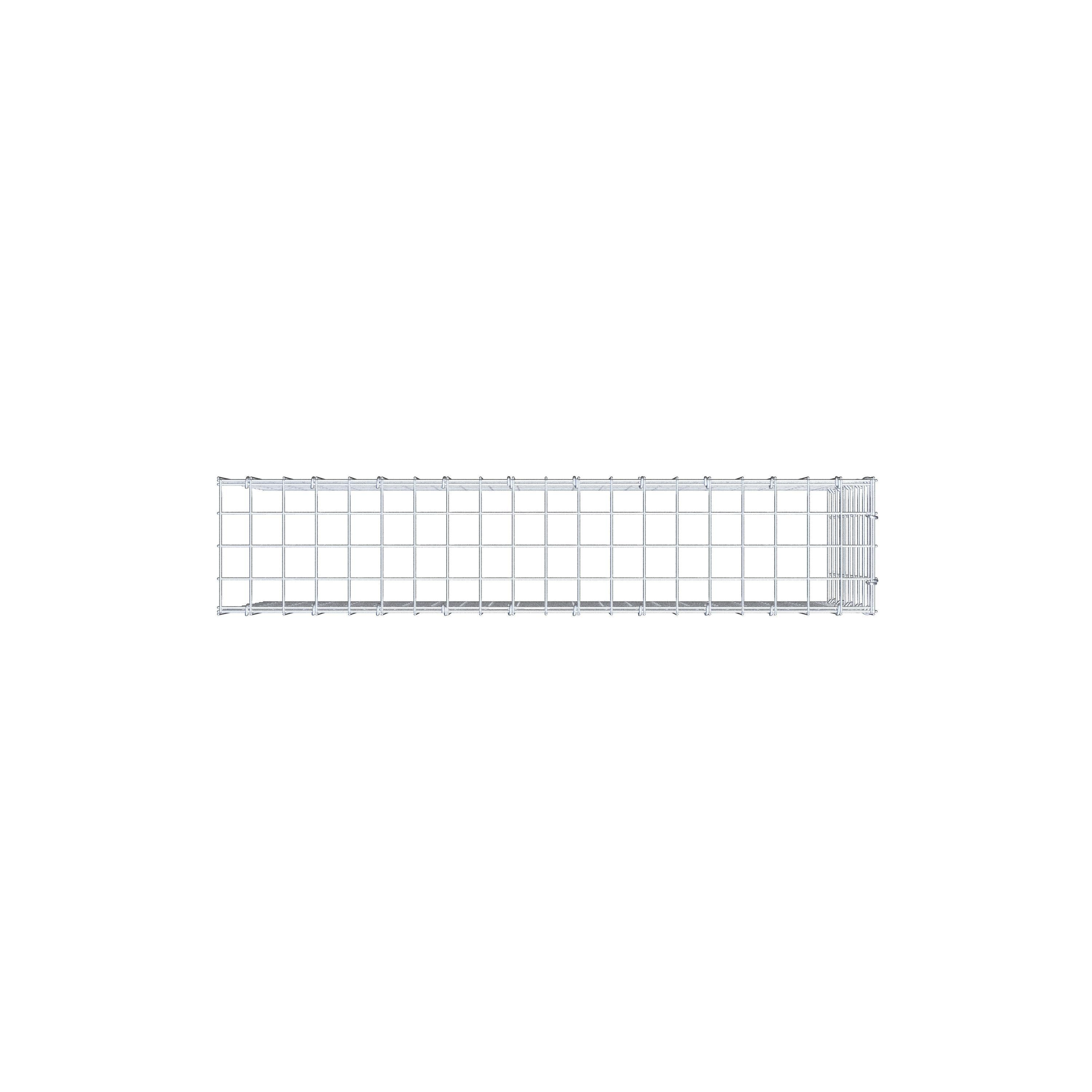 Anbaugabione Typ 4 100 cm x 50 cm x 20 cm (L x H x T), Maschenweite 5 cm x 5 cm, C-Ring