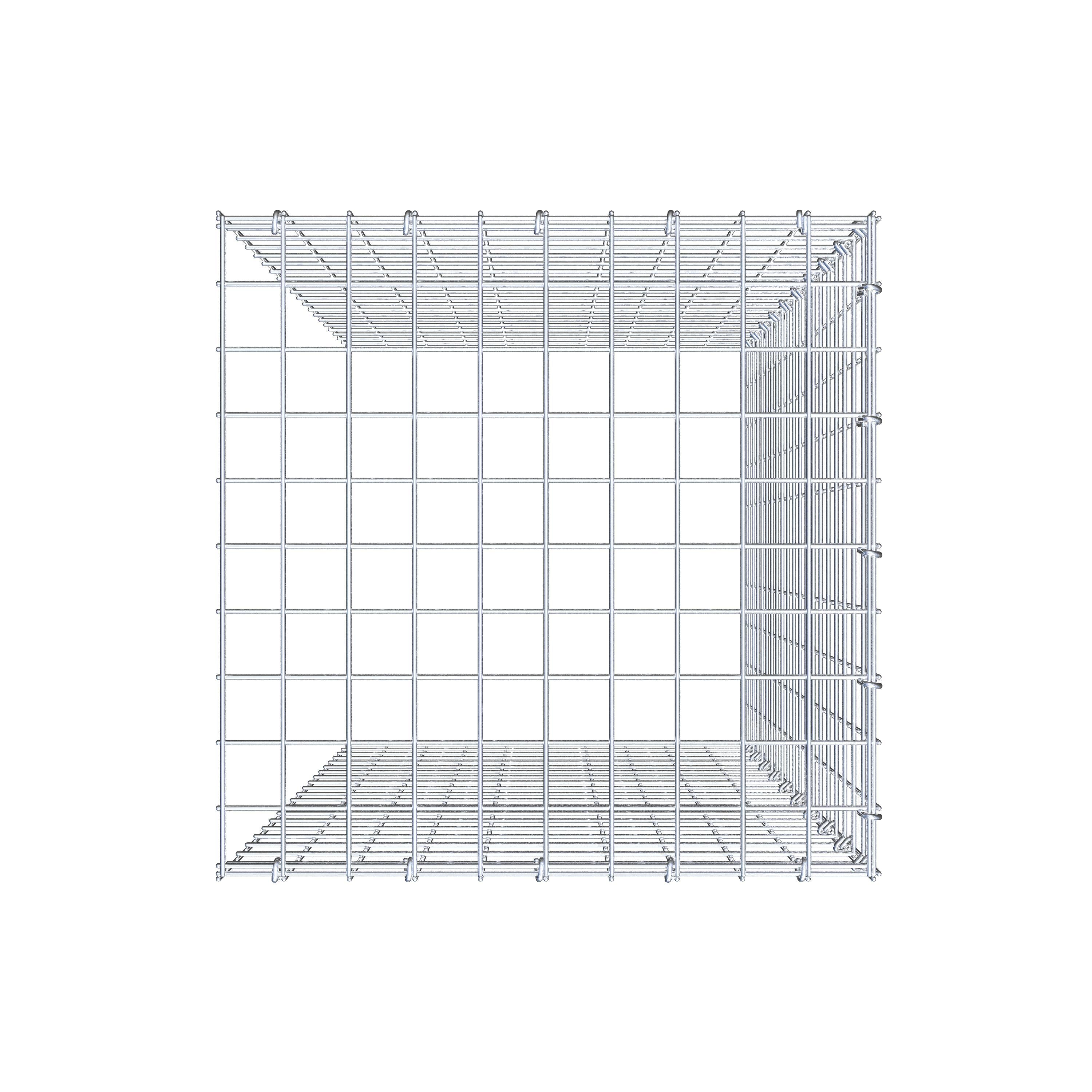 Anbaugabione Typ 4 100 cm x 50 cm x 50 cm (L x H x T), Maschenweite 5 cm x 5 cm, C-Ring