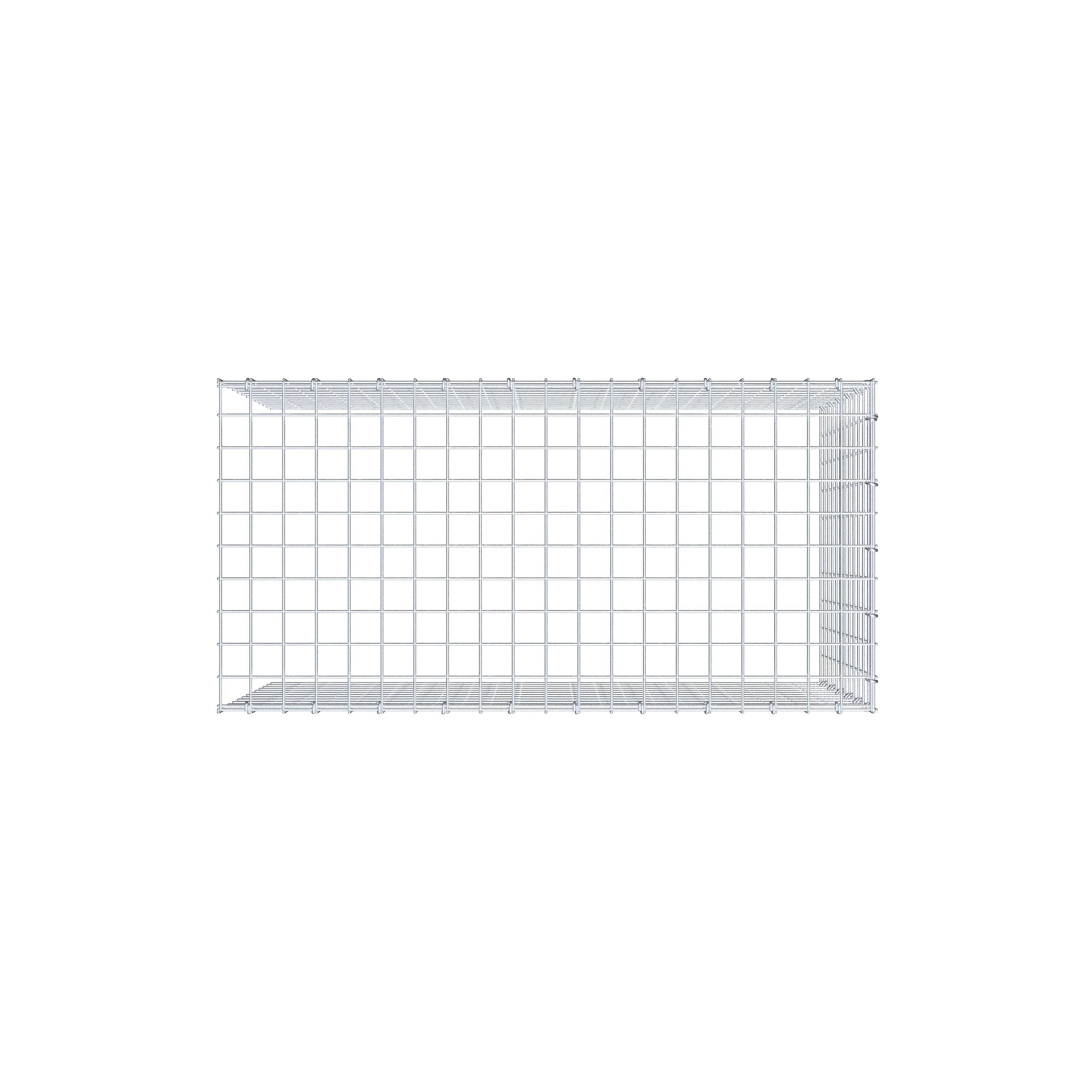 Anbaugabione Typ 4 100 cm x 60 cm x 50 cm (L x H x T), Maschenweite 5 cm x 5 cm, C-Ring