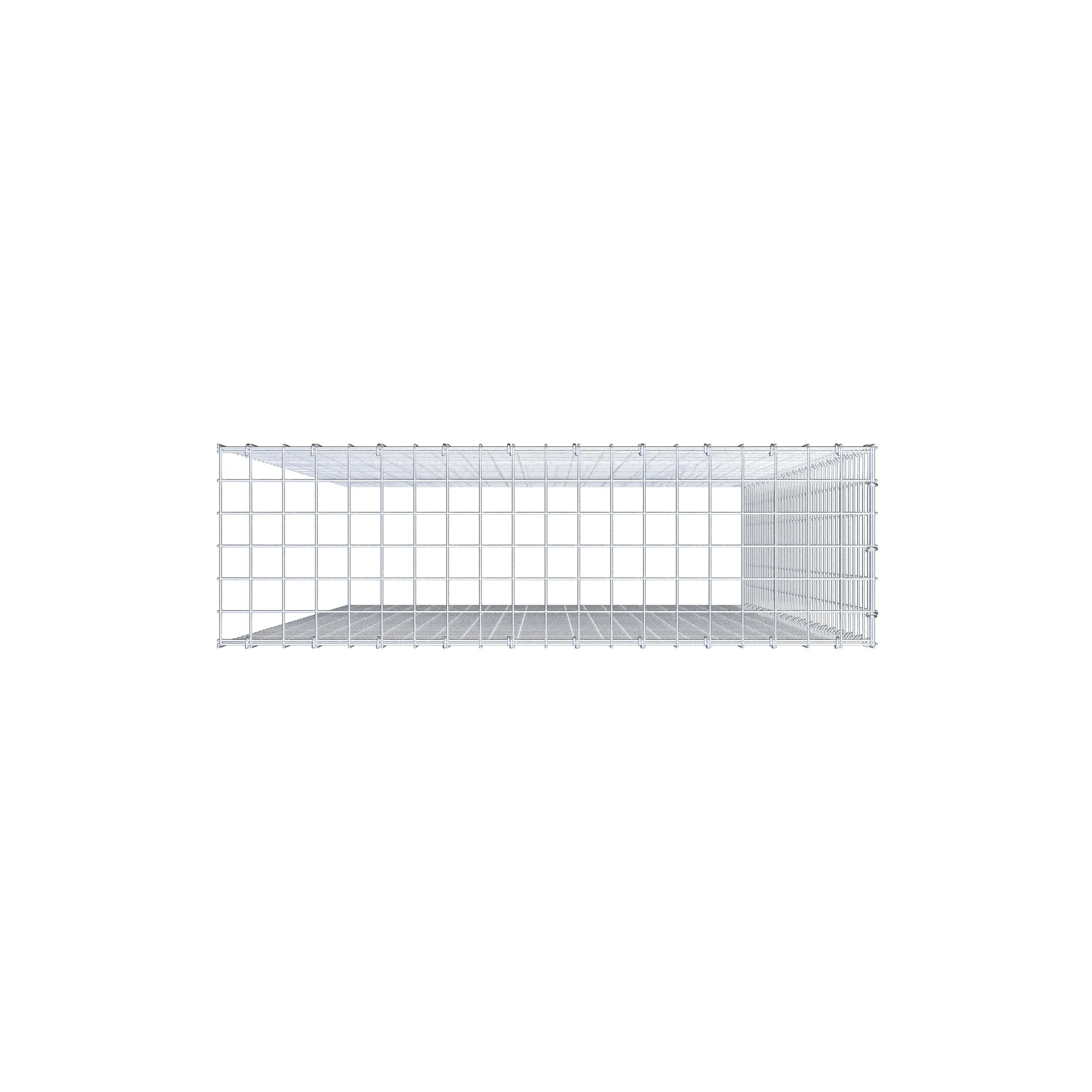 Anbaugabione Typ 4 200 cm x 100 cm x 30 cm (L x H x T), Maschenweite 5 cm x 5 cm, C-Ring