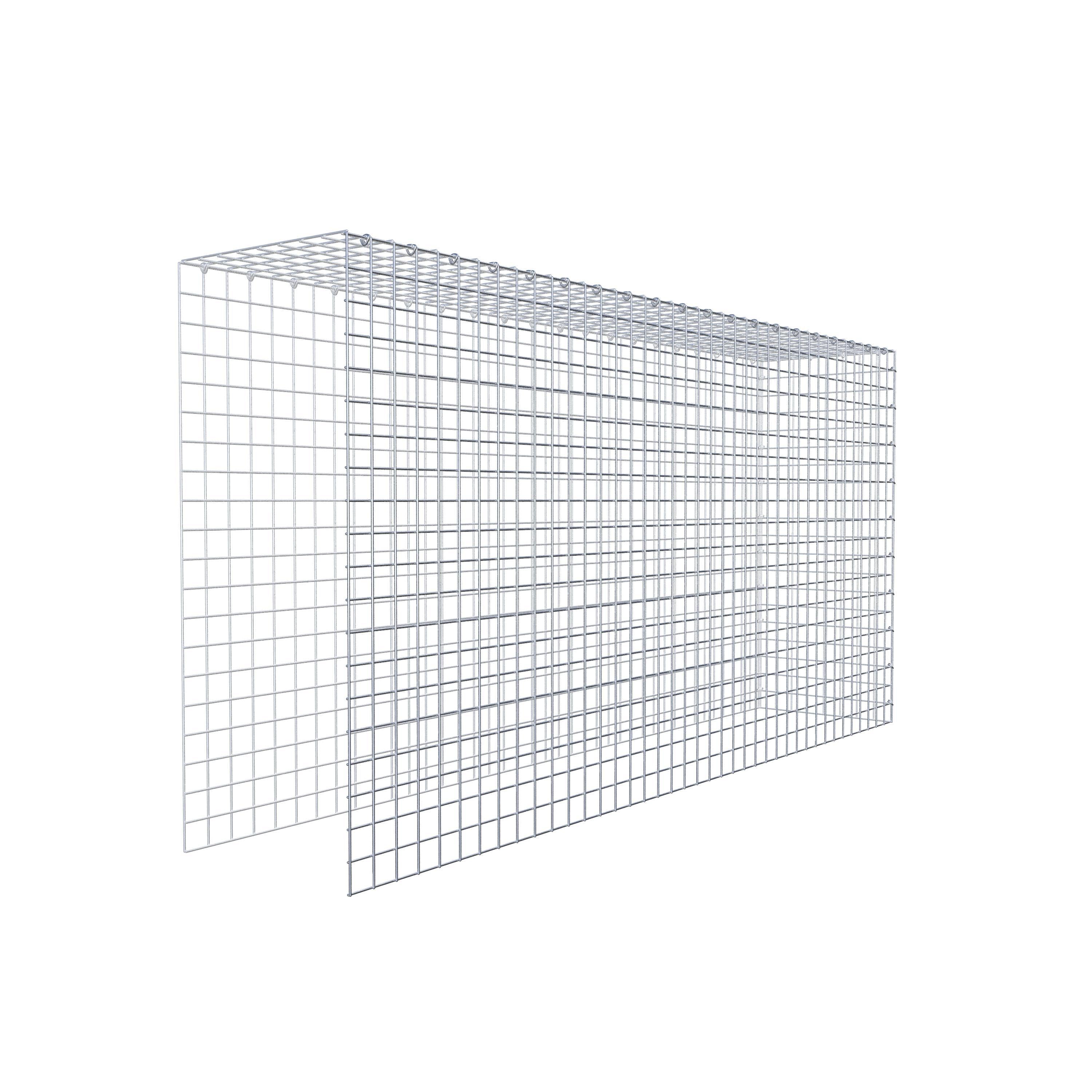 Monteret gabion type 4 200 cm x 100 cm x 40 cm (L x H x D), maskestørrelse 5 cm x 5 cm, C-ring