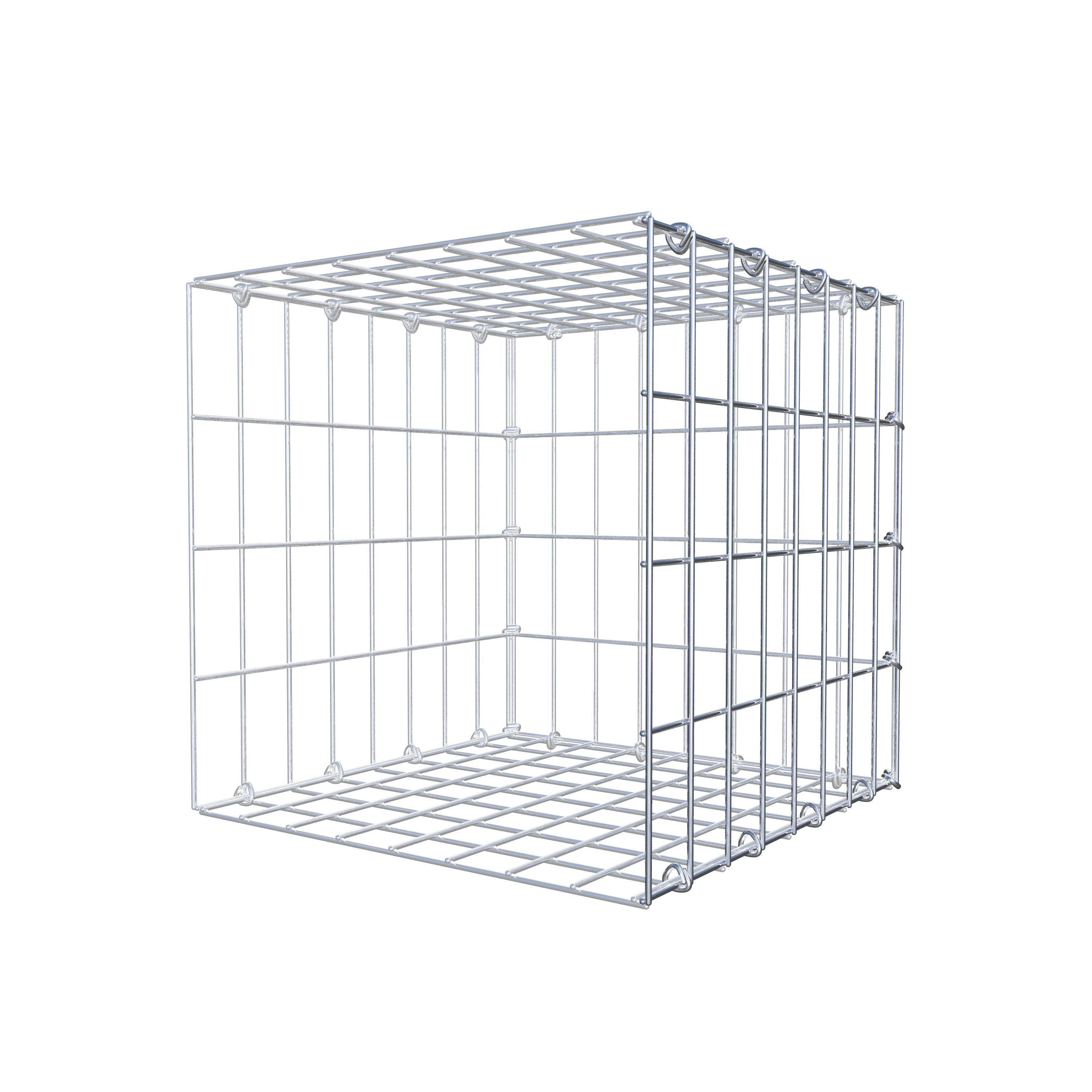 Gabbione aggiuntivo tipo 2 40 cm x 40 cm x 40 cm, maglia 5 cm x 10 cm, anello a C
