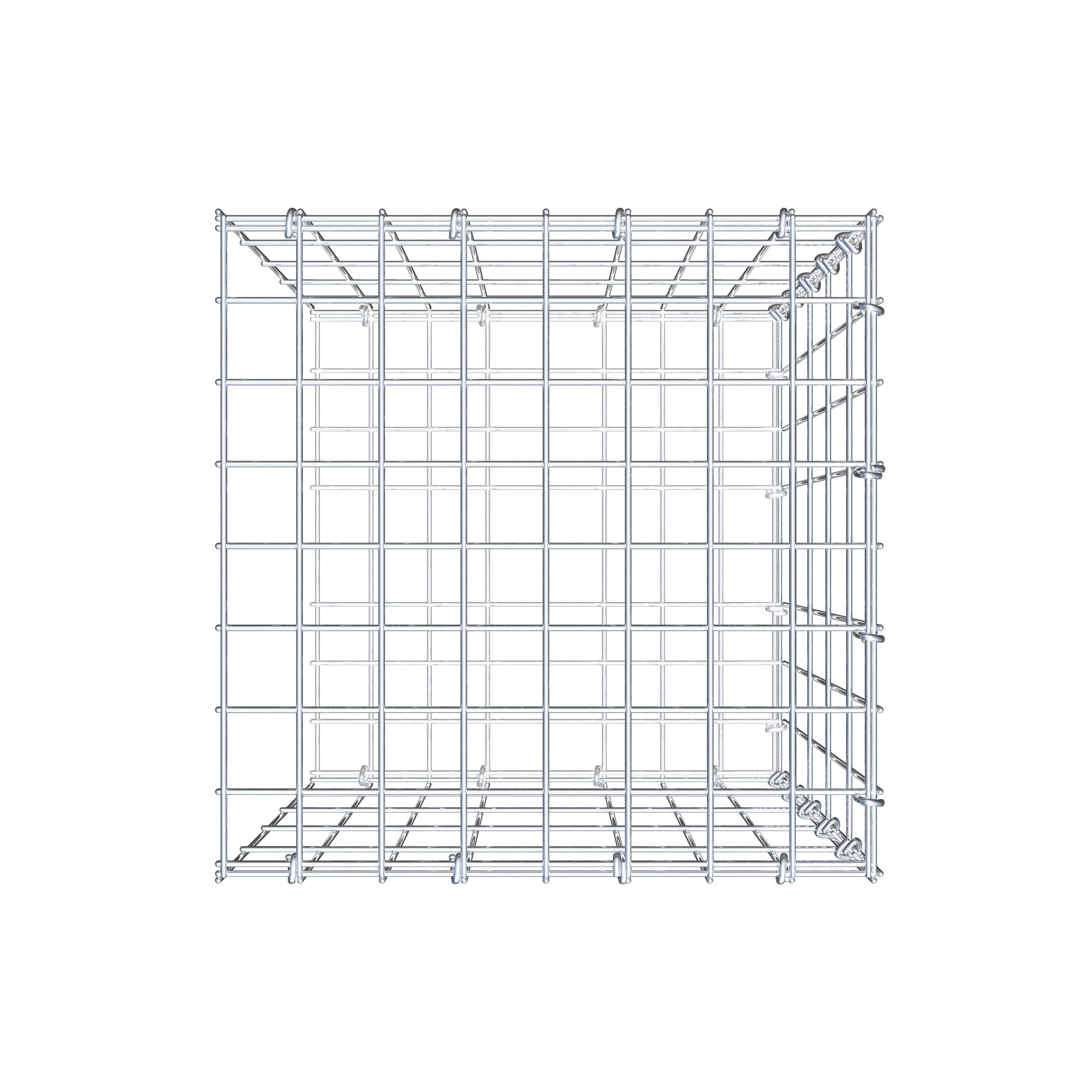 Monteret gabion type 2 50 cm x 40 cm x 40 cm, maskestørrelse 5 cm x 10 cm, C-ring