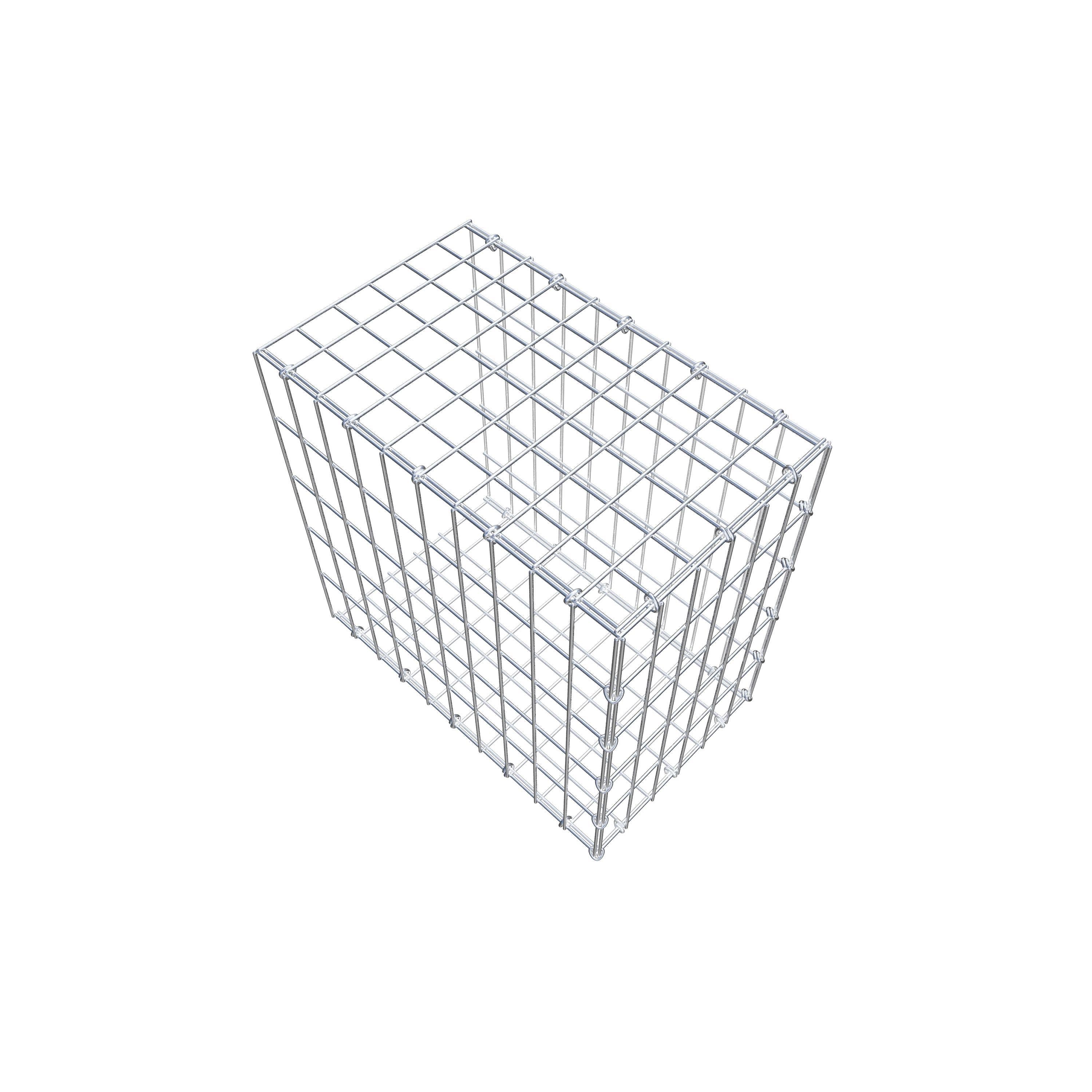 Monteret gabion type 2 50 cm x 50 cm x 30 cm, maskestørrelse 5 cm x 10 cm, C-ring