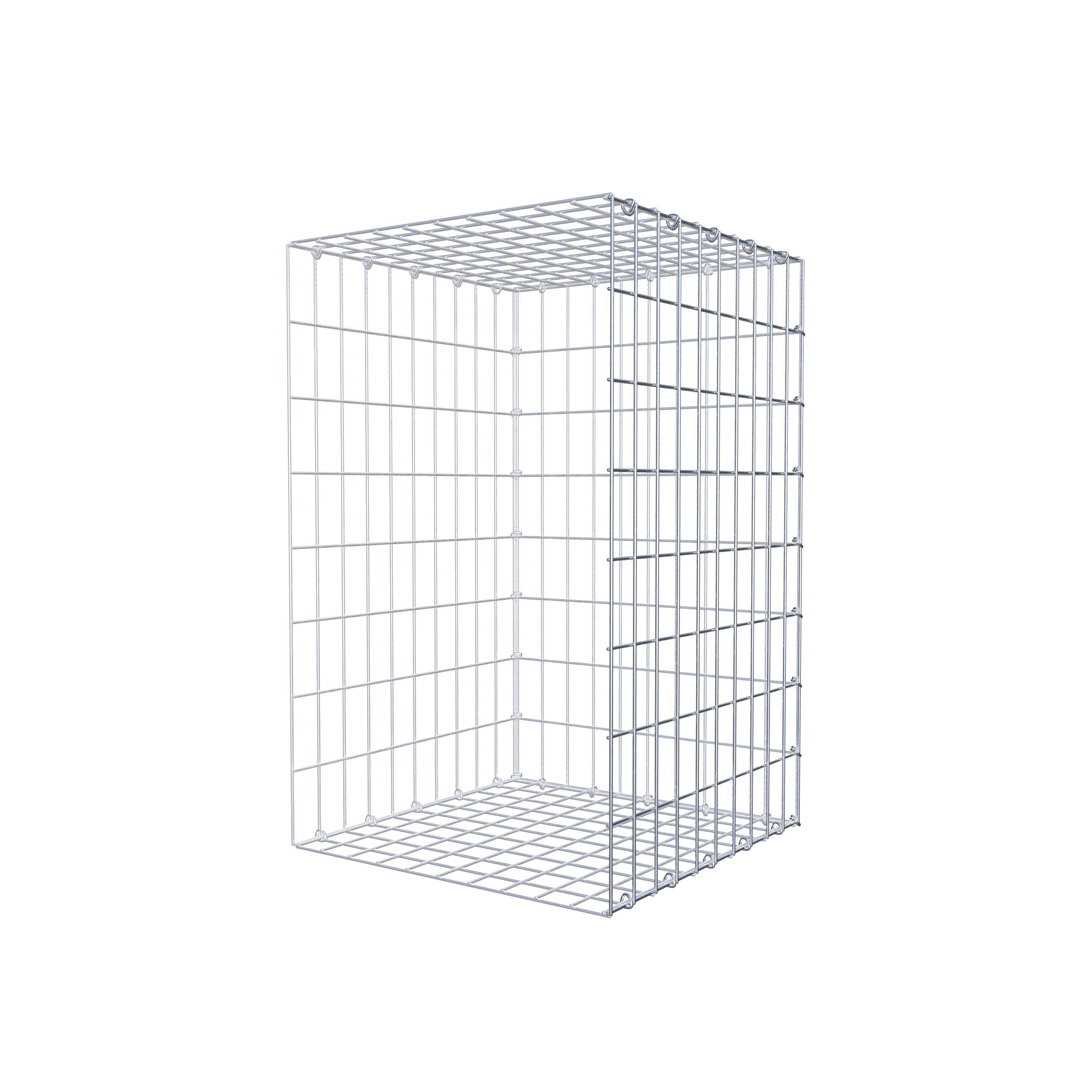 Mounted gabion type 2 80 cm x 50 cm x 50 cm, mesh size 5 cm x 10 cm, C-ring