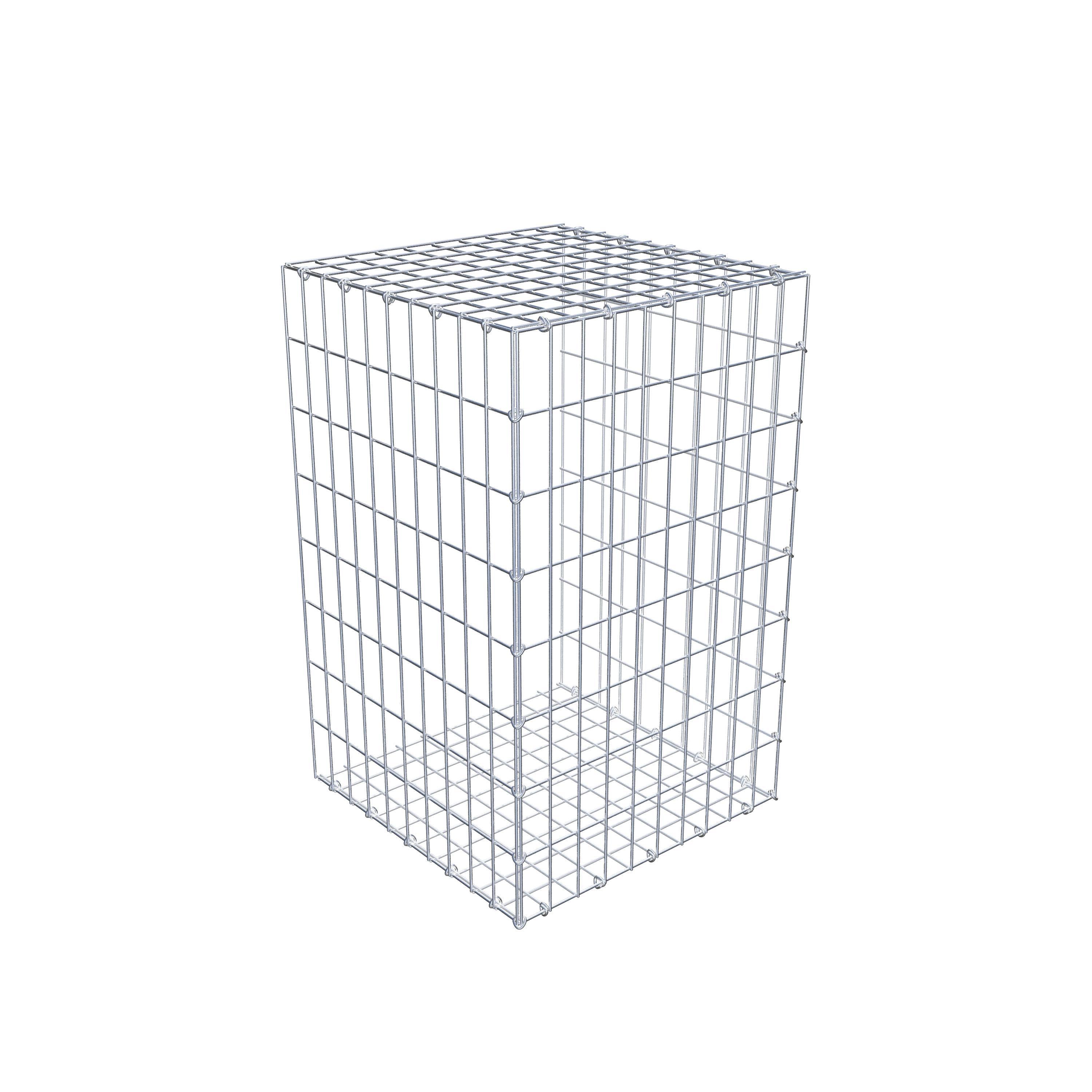 Mounted gabion type 2 80 cm x 50 cm x 50 cm, mesh size 5 cm x 10 cm, C-ring