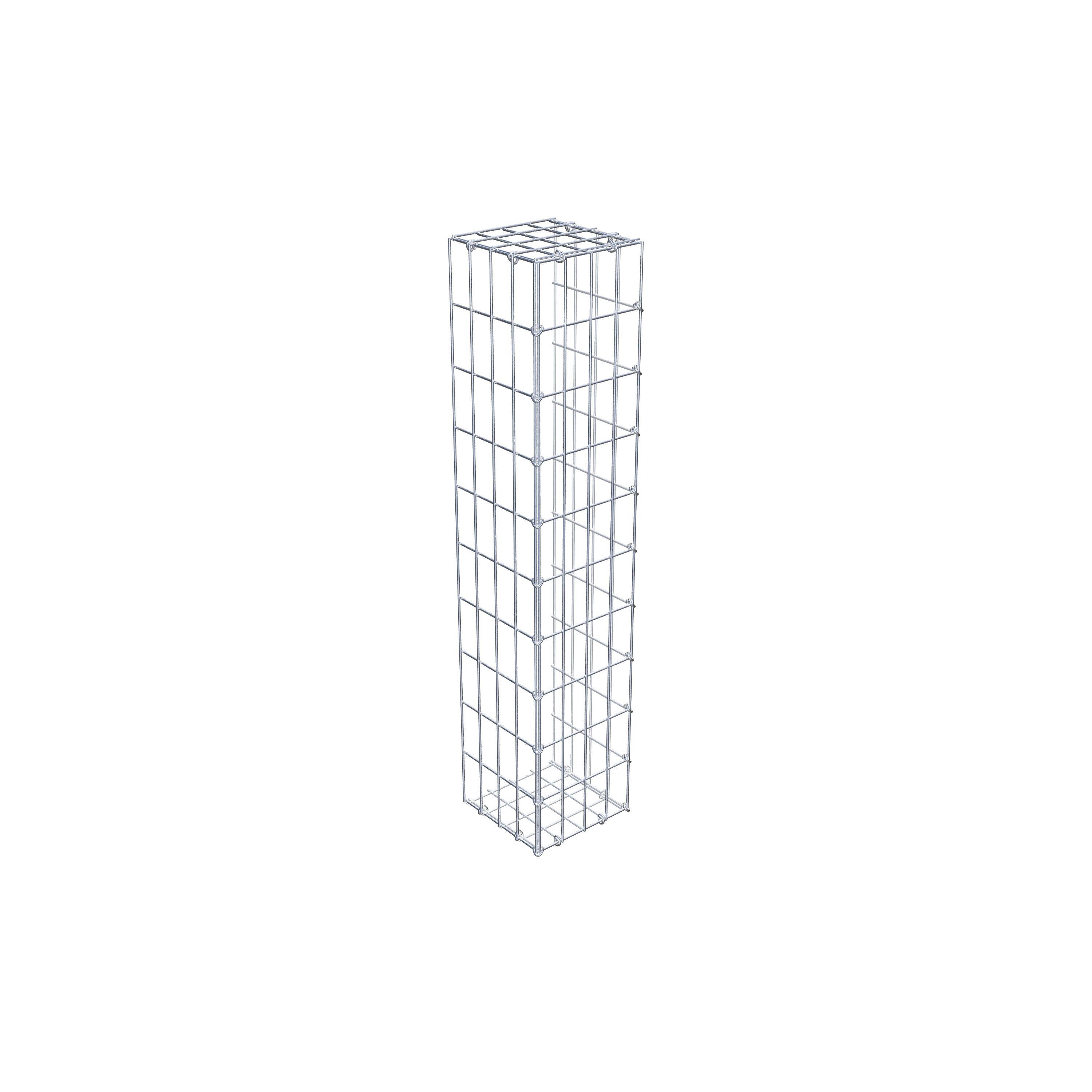 Monteret gabion type 2 100 cm x 20 cm x 20 cm, maskestørrelse 5 cm x 10 cm, C-ring