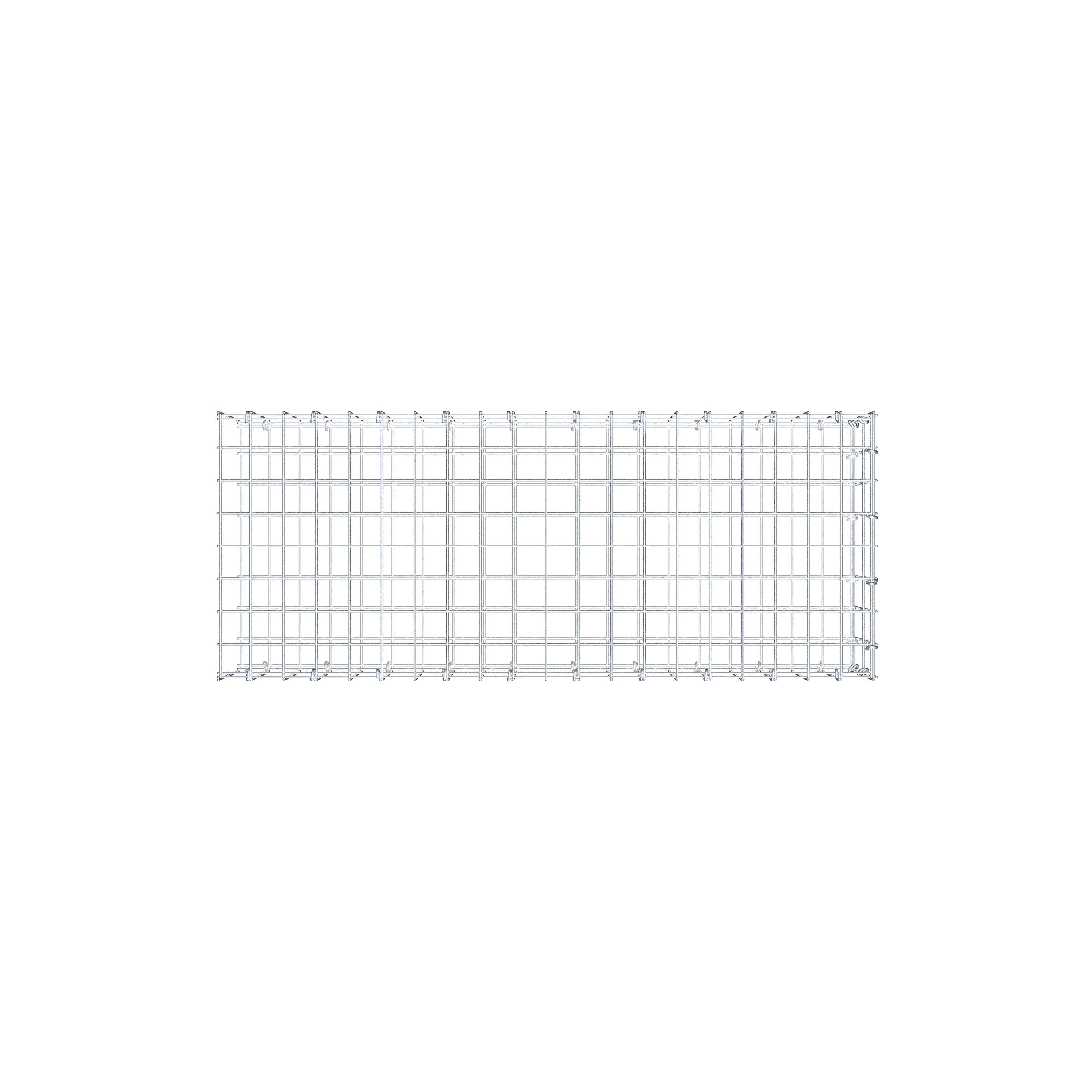 Monteret gabion type 2 100 cm x 20 cm x 40 cm, maskestørrelse 5 cm x 10 cm, C-ring