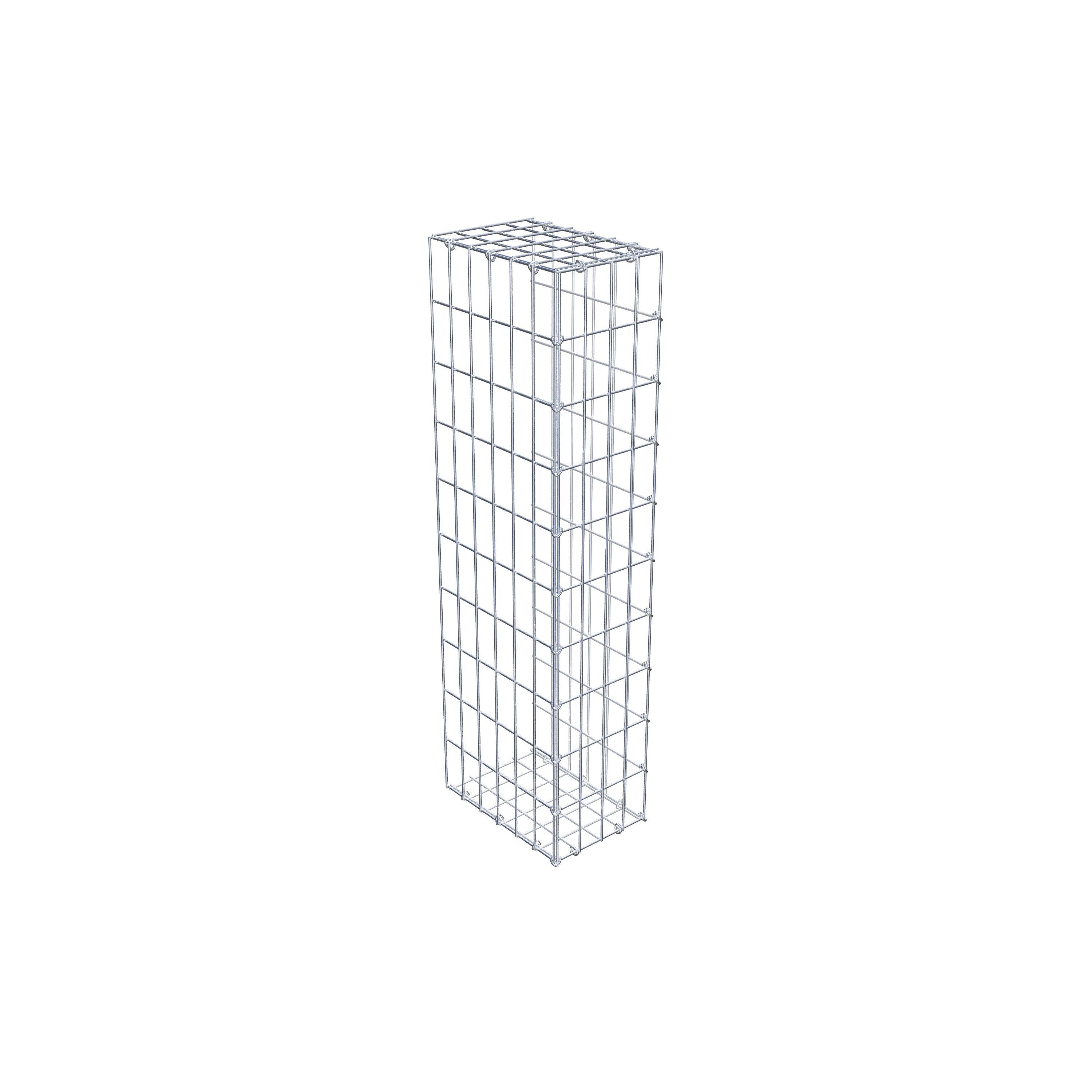 Monteret gabion type 2 100 cm x 30 cm x 20 cm, maskestørrelse 5 cm x 10 cm, C-ring