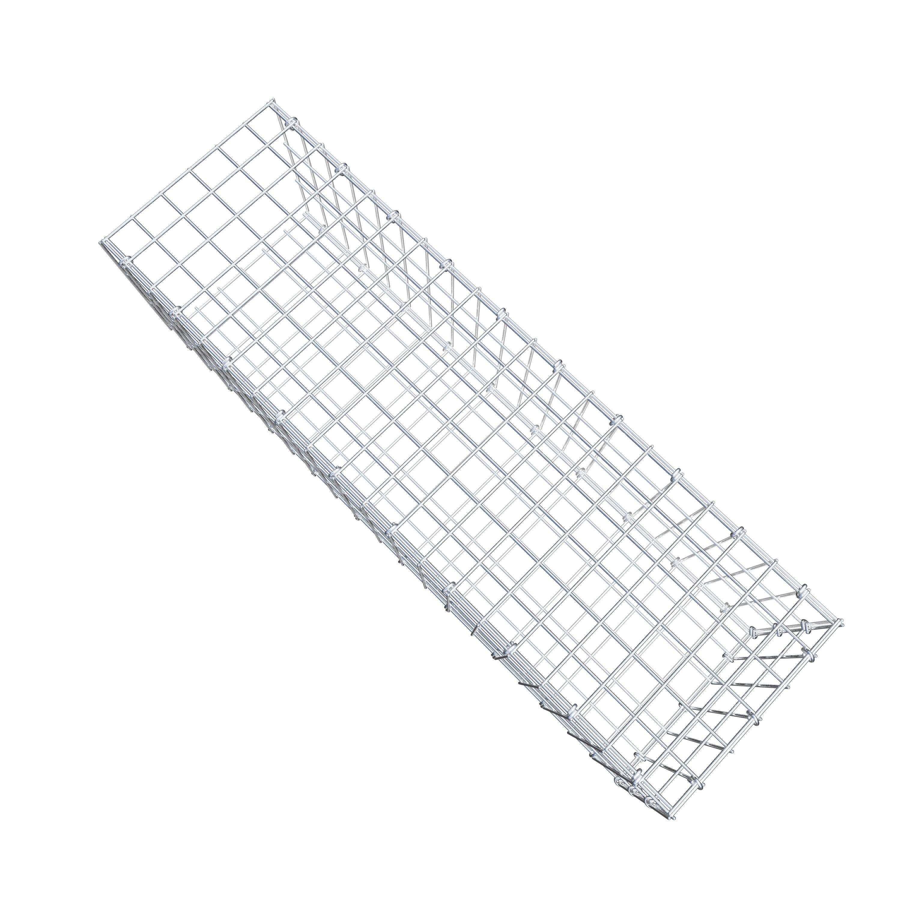 Monteret gabion type 2 100 cm x 30 cm x 30 cm, maskestørrelse 5 cm x 10 cm, C-ring