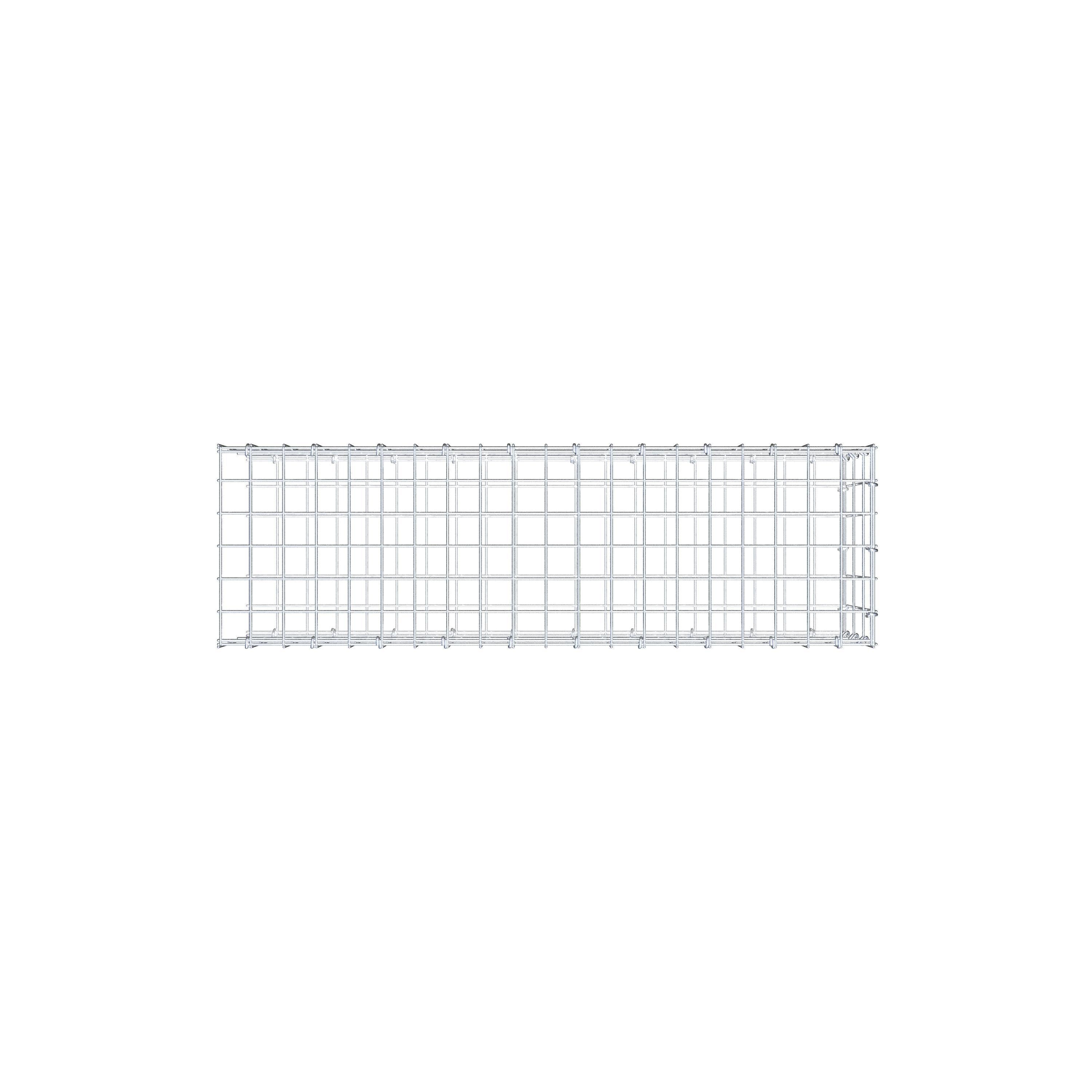 Monteret gabion type 2 100 cm x 30 cm x 30 cm, maskestørrelse 5 cm x 10 cm, C-ring