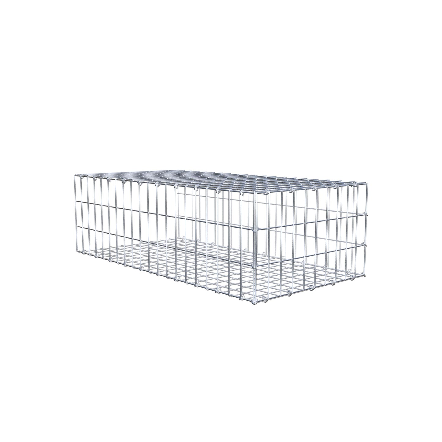 Mounted gabion type 2 100 cm x 30 cm x 50 cm, mesh size 5 cm x 10 cm, C-ring