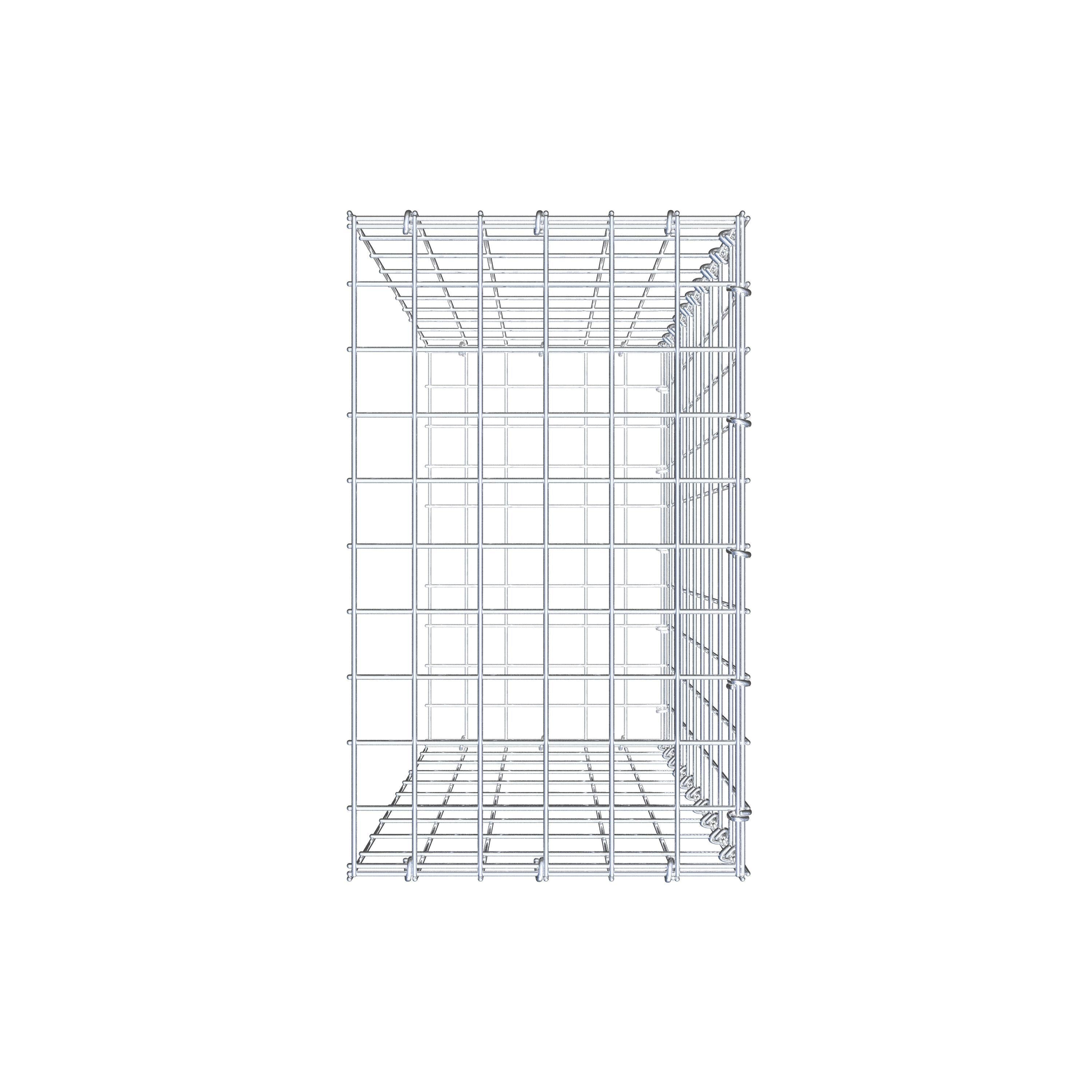 Schanskorf type 2 100 cm x 30 cm x 50 cm, maaswijdte 5 cm x 10 cm, C-ring