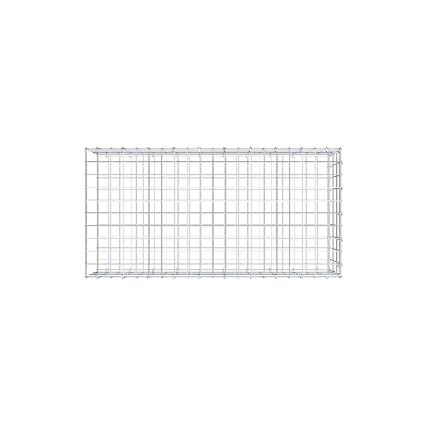 Mounted gabion type 2 100 cm x 30 cm x 50 cm, mesh size 5 cm x 10 cm, C-ring