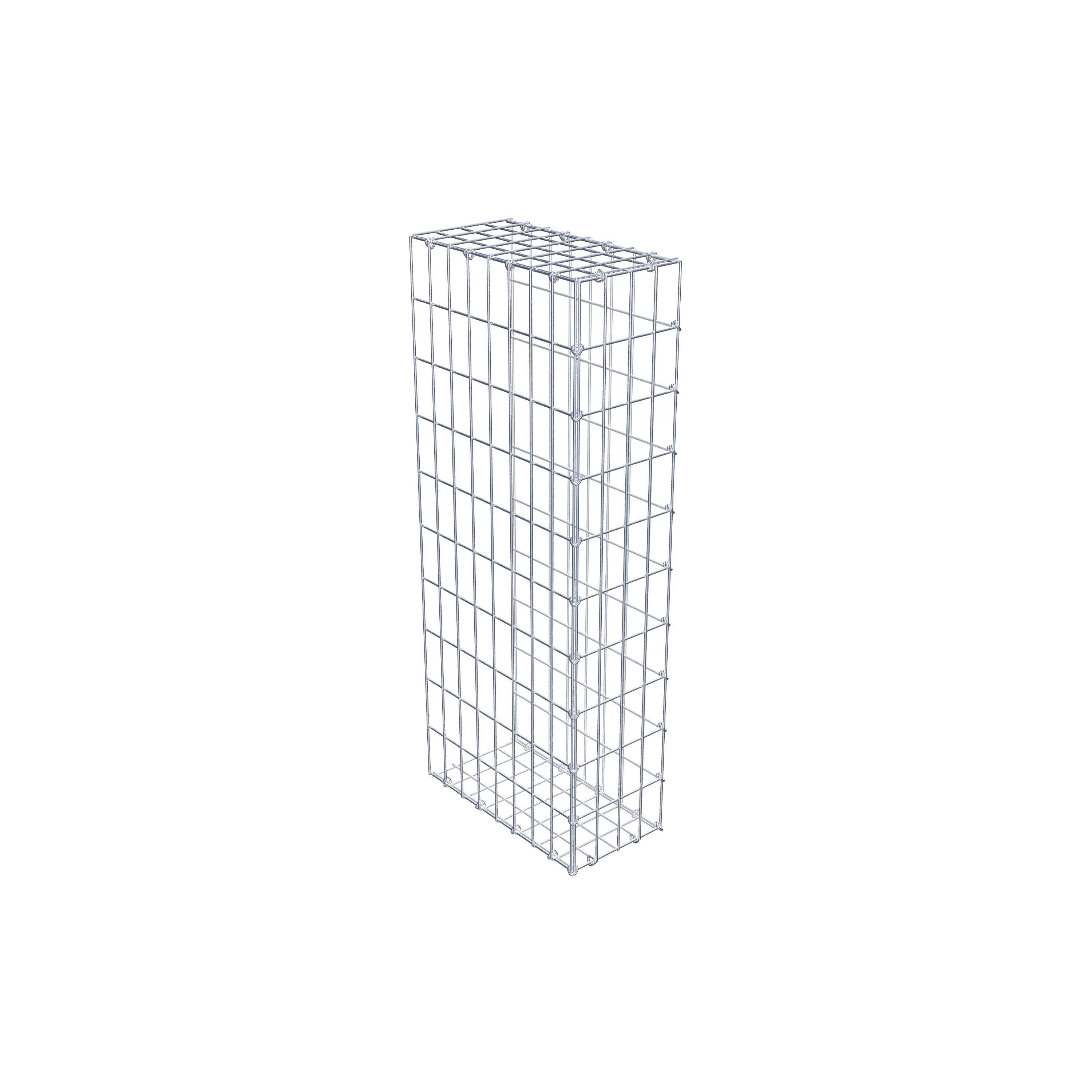 Mounted gabion type 2 100 cm x 40 cm x 20 cm, mesh size 5 cm x 10 cm, C-ring