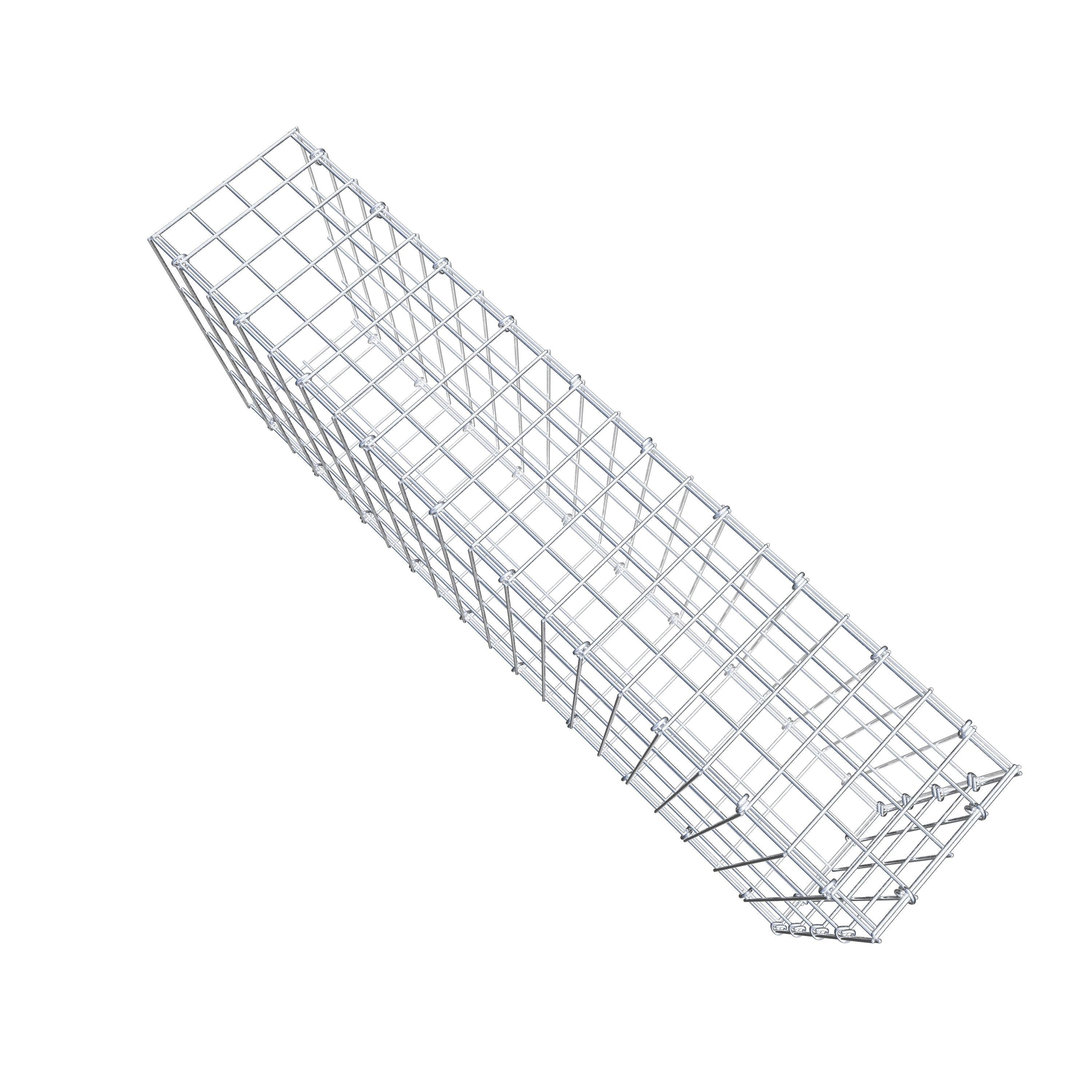 Mounted gabion type 2 100 cm x 40 cm x 20 cm, mesh size 5 cm x 10 cm, C-ring