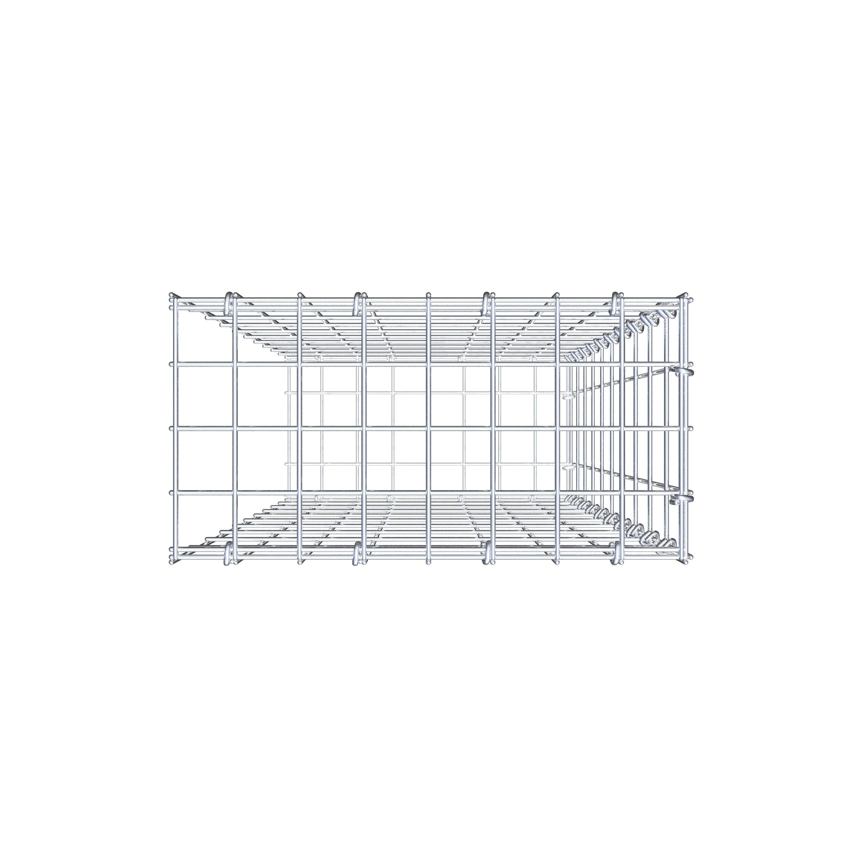 Schanskorf type 2 100 cm x 40 cm x 20 cm, maaswijdte 5 cm x 10 cm, C-ring