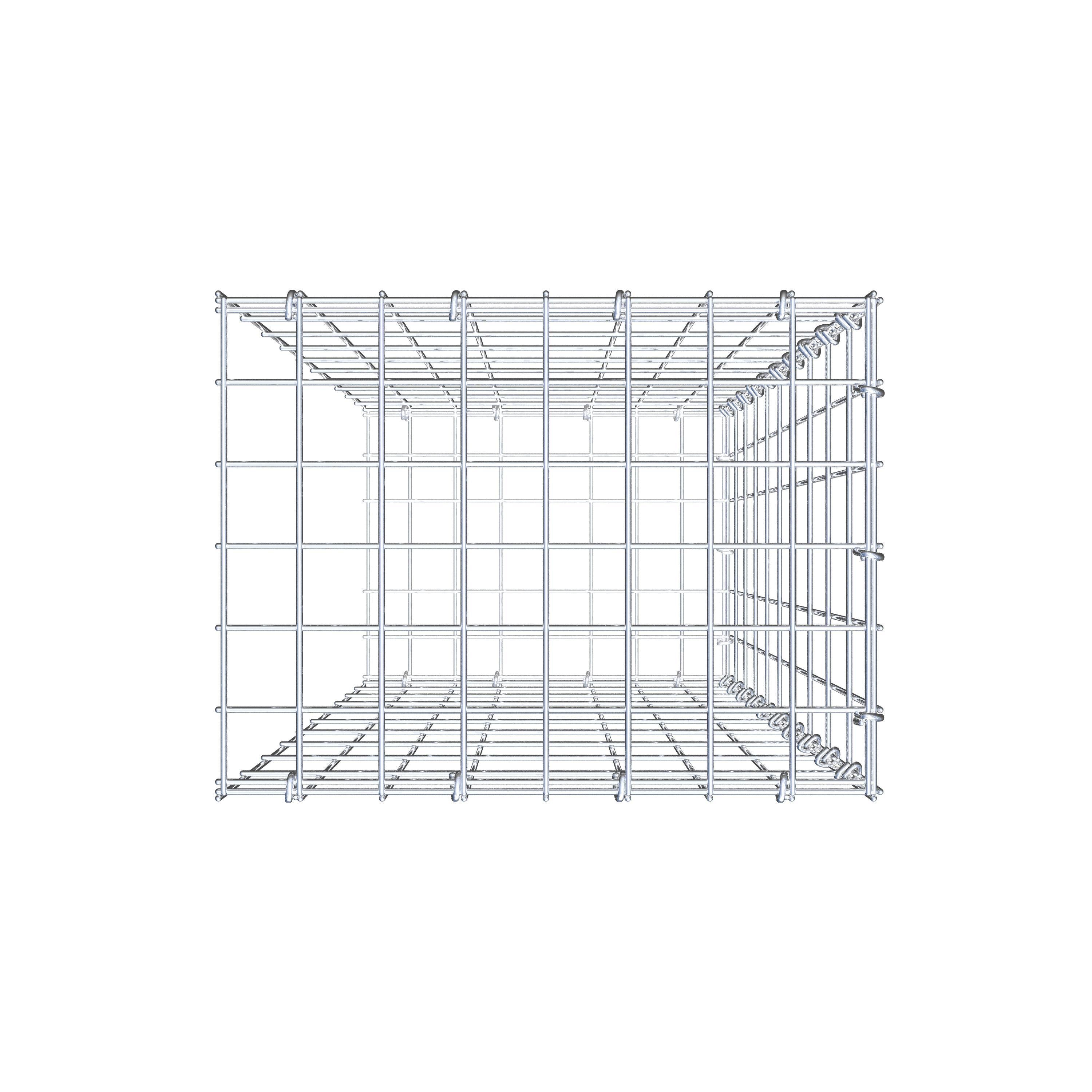 Schanskorf type 2 100 cm x 40 cm x 30 cm, maaswijdte 5 cm x 10 cm, C-ring