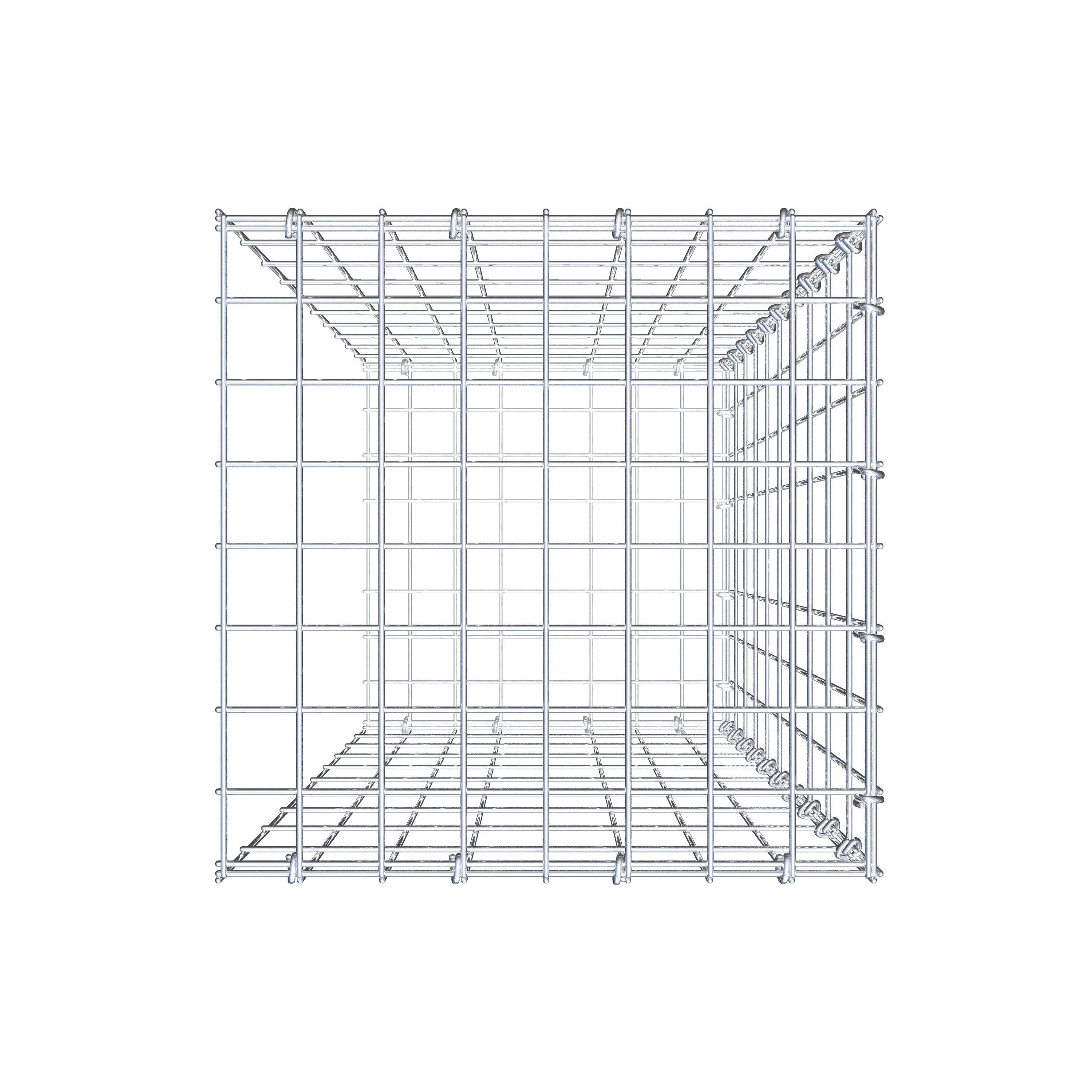 Schanskorf type 2 100 cm x 40 cm x 40 cm, maaswijdte 5 cm x 10 cm, C-ring