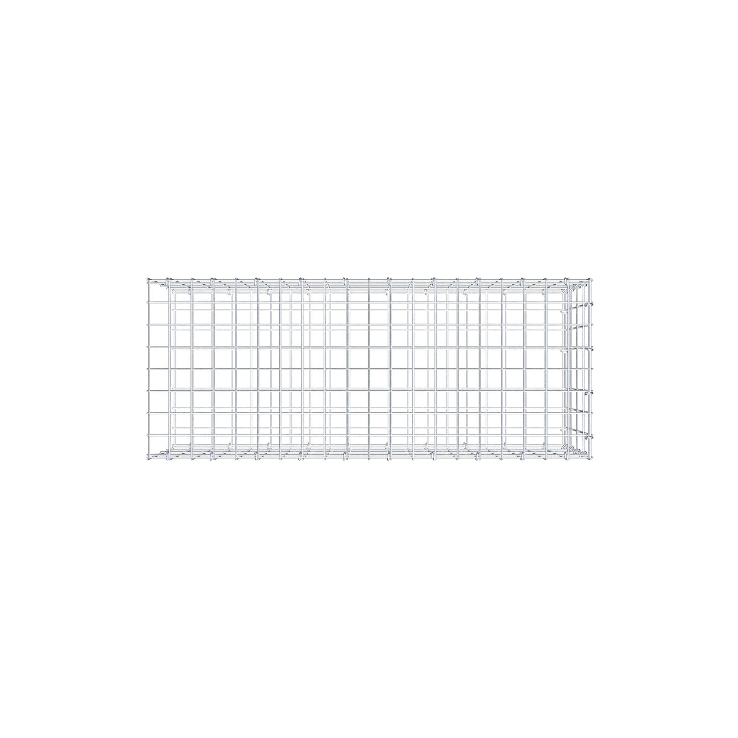 Anbaugabione Typ 2 100 cm x 40 cm x 40 cm, Maschenweite 5 cm x 10 cm, C-Ring
