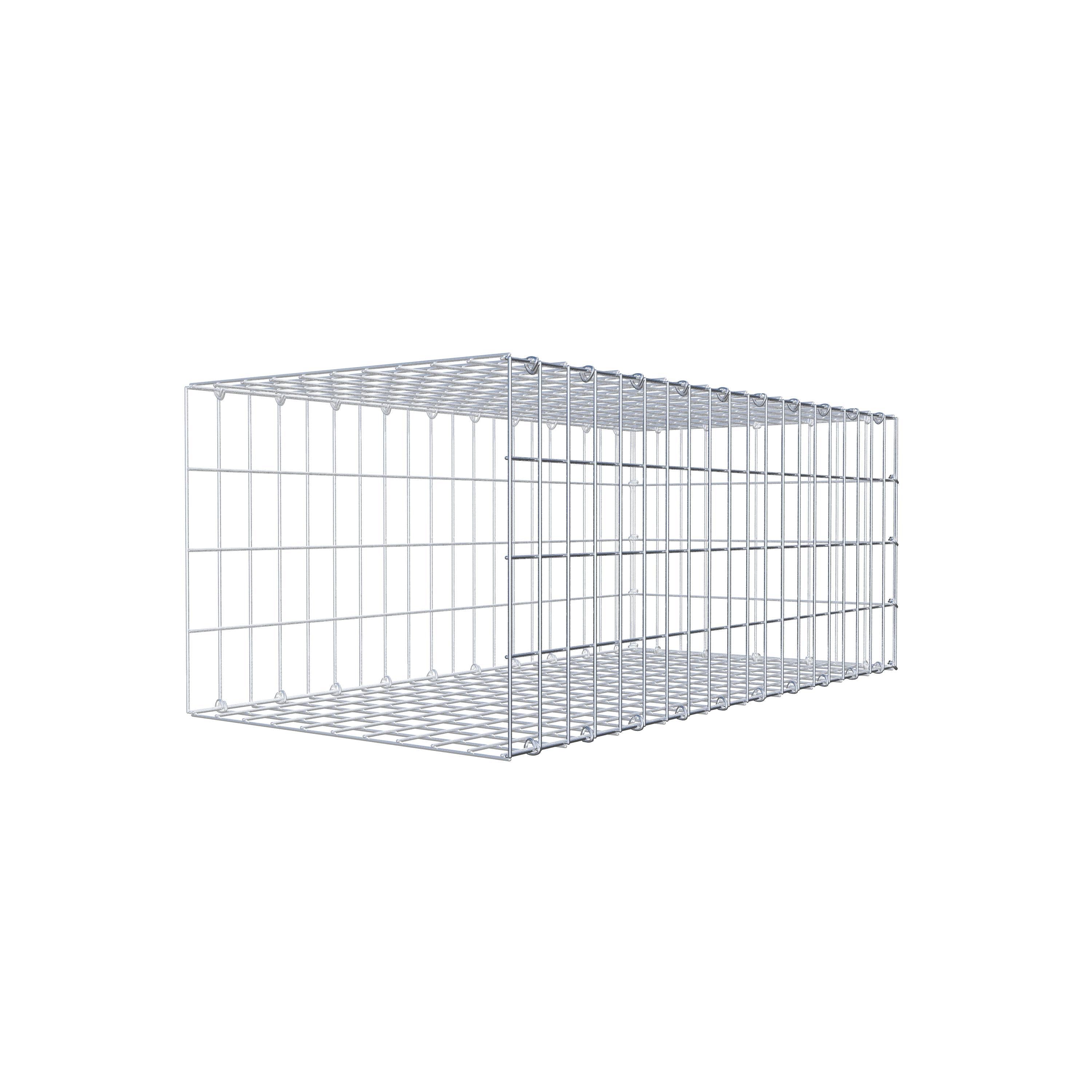 Opzetpaal type 2 100 cm x 40 cm x 50 cm, maaswijdte 5 cm x 10 cm, C-ring