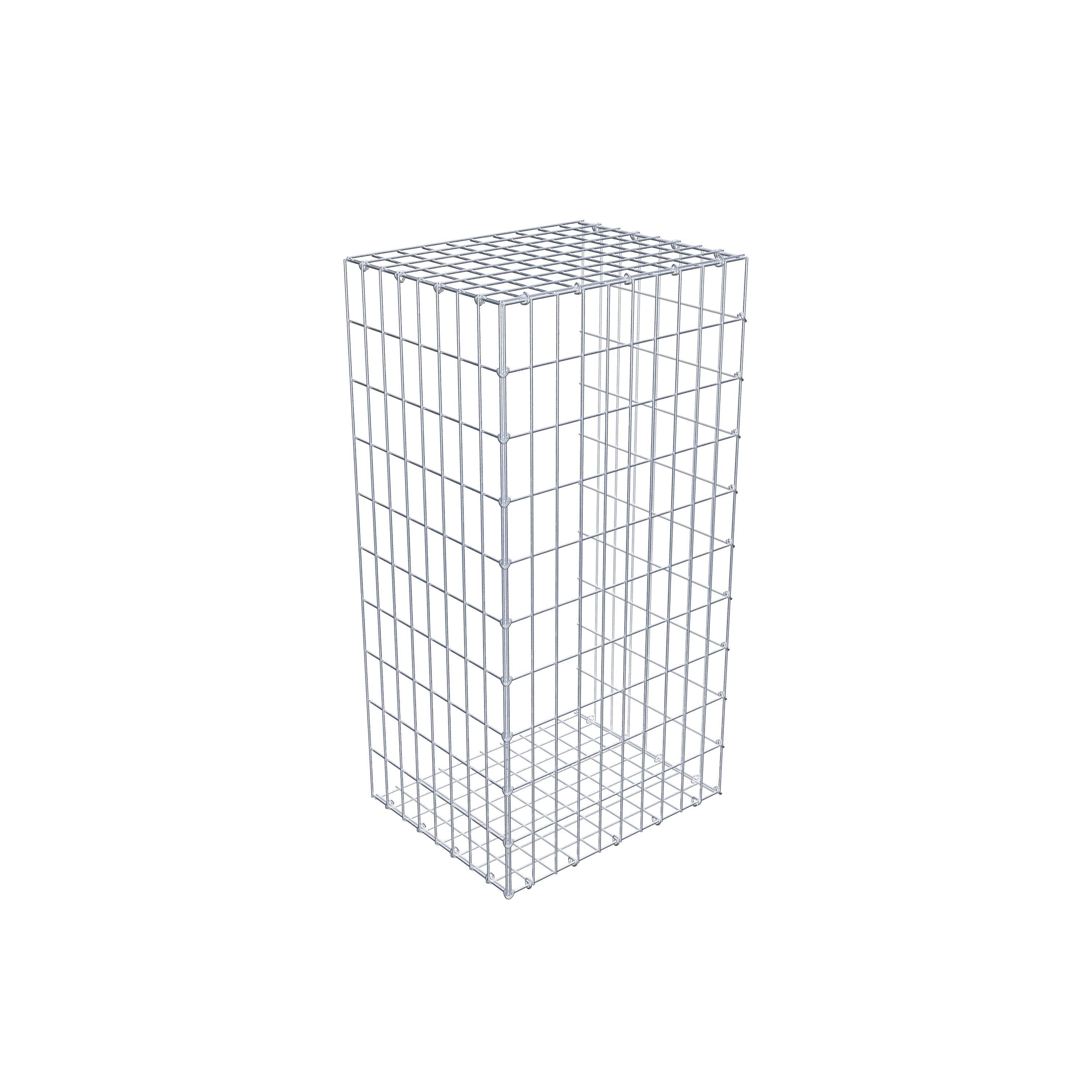 Opzetpaal type 2 100 cm x 40 cm x 50 cm, maaswijdte 5 cm x 10 cm, C-ring