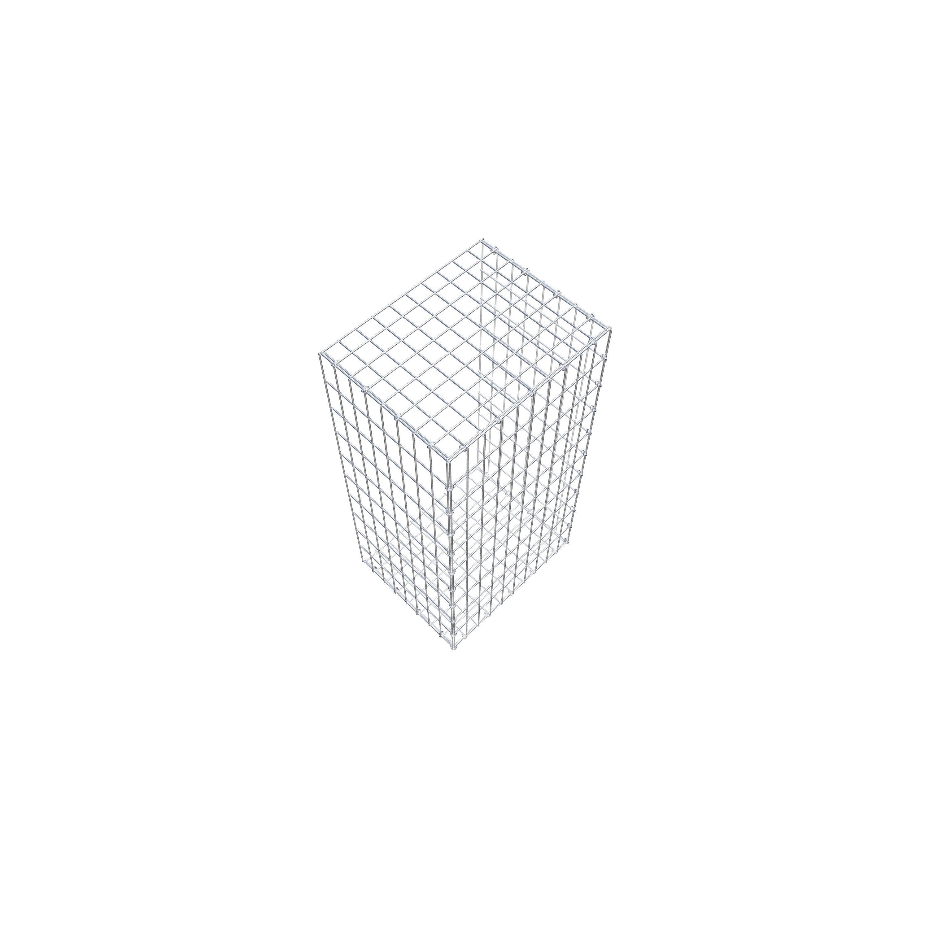 Opzetpaal type 2 100 cm x 40 cm x 50 cm, maaswijdte 5 cm x 10 cm, C-ring