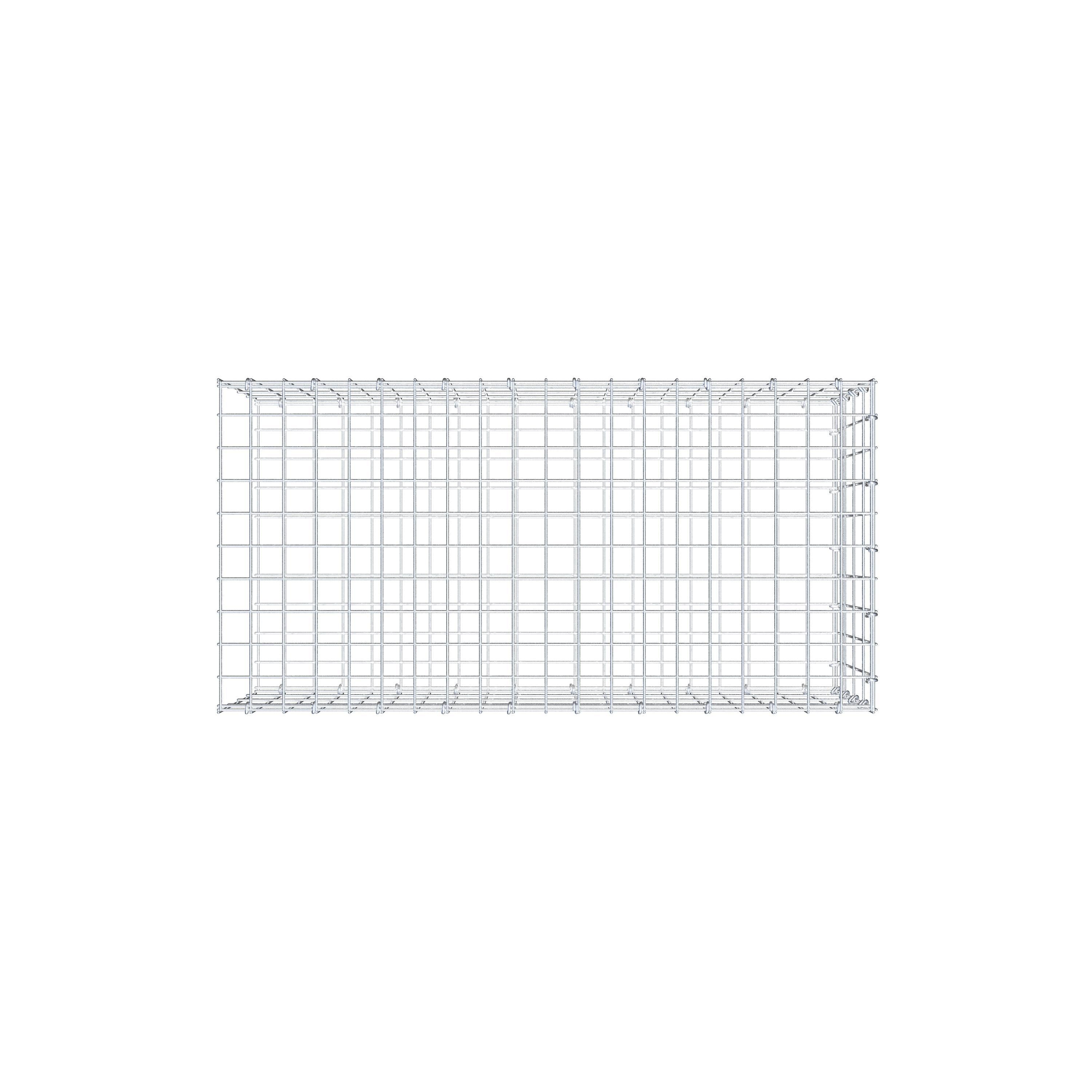 Monteret gabion type 2 100 cm x 40 cm x 50 cm, maskestørrelse 5 cm x 10 cm, C-ring