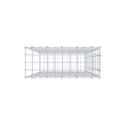 Monteret gabion type 2 100 cm x 50 cm x 20 cm, maskestørrelse 5 cm x 10 cm, C-ring