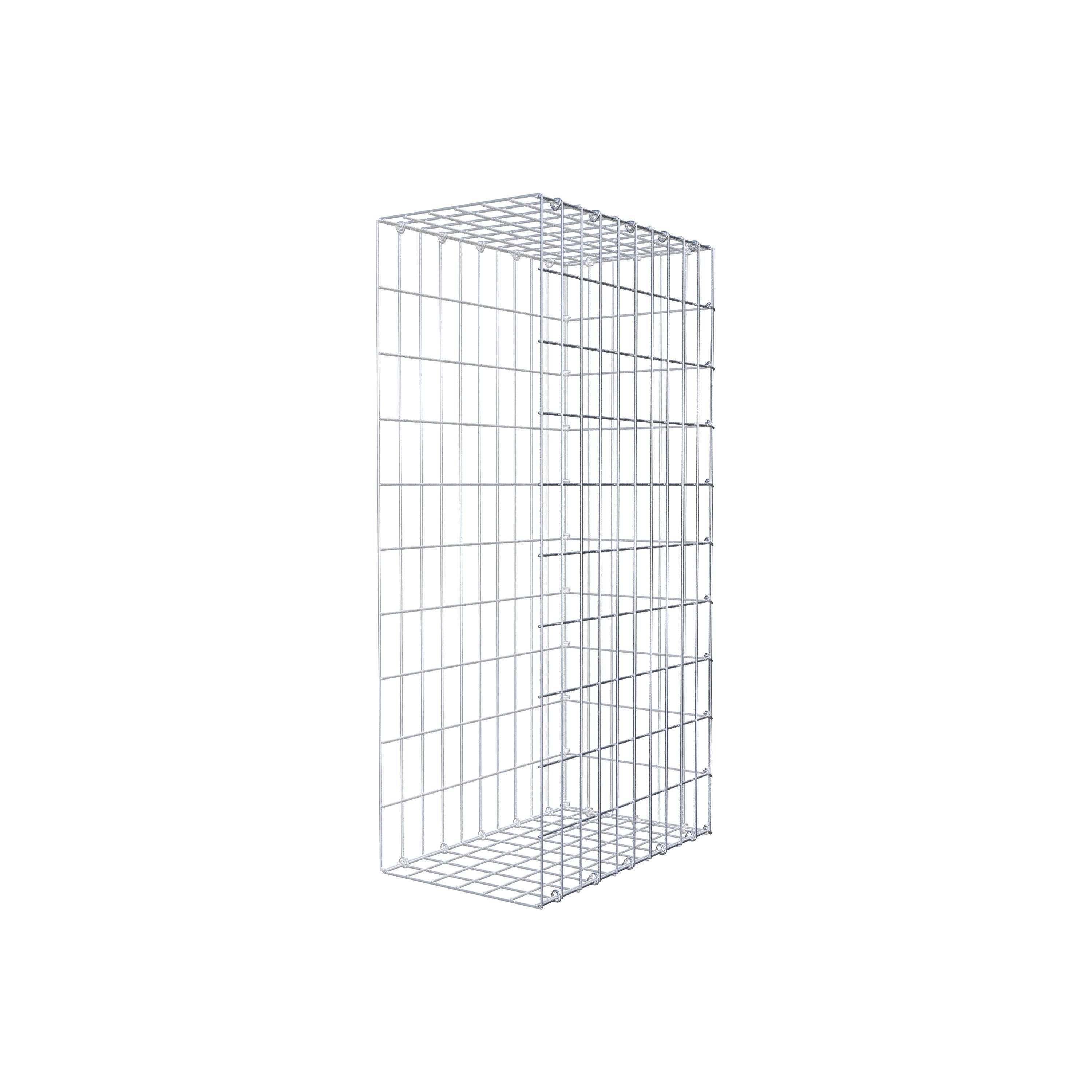 Monteret gabion type 2 100 cm x 50 cm x 30 cm, maskestørrelse 5 cm x 10 cm, C-ring