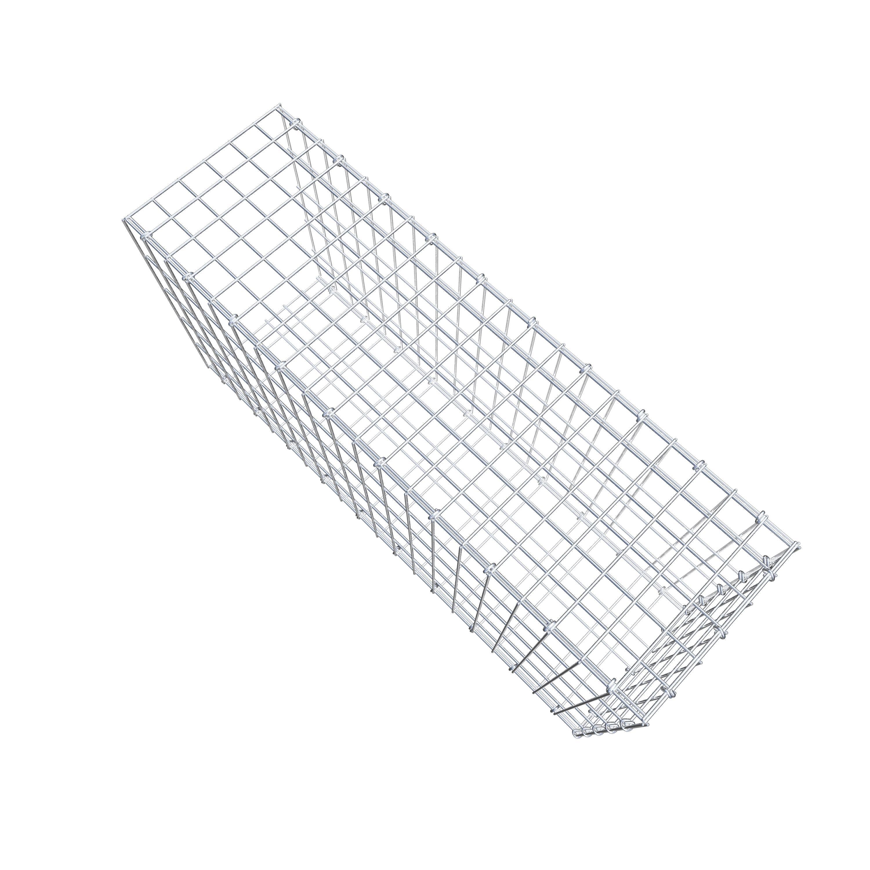 Mounted gabion type 2 100 cm x 50 cm x 30 cm, mesh size 5 cm x 10 cm, C-ring