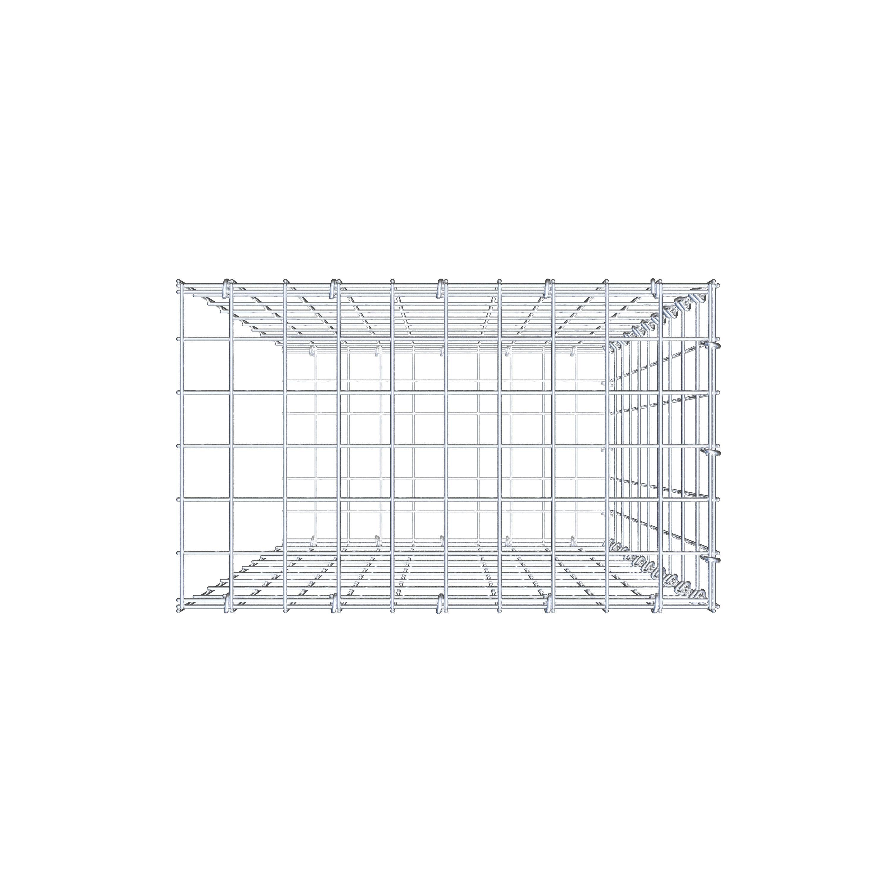 Schanskorf type 2 100 cm x 50 cm x 30 cm, maaswijdte 5 cm x 10 cm, C-ring