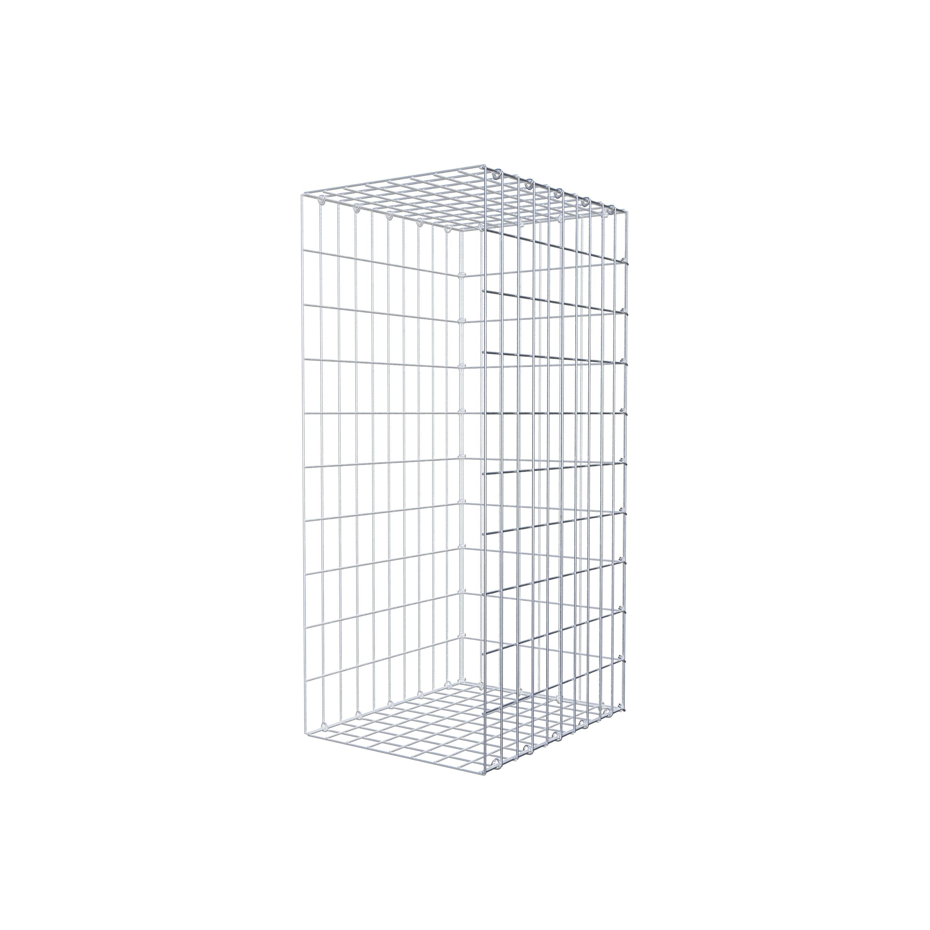 Monteret gabion type 2 100 cm x 50 cm x 40 cm, maskestørrelse 5 cm x 10 cm, C-ring