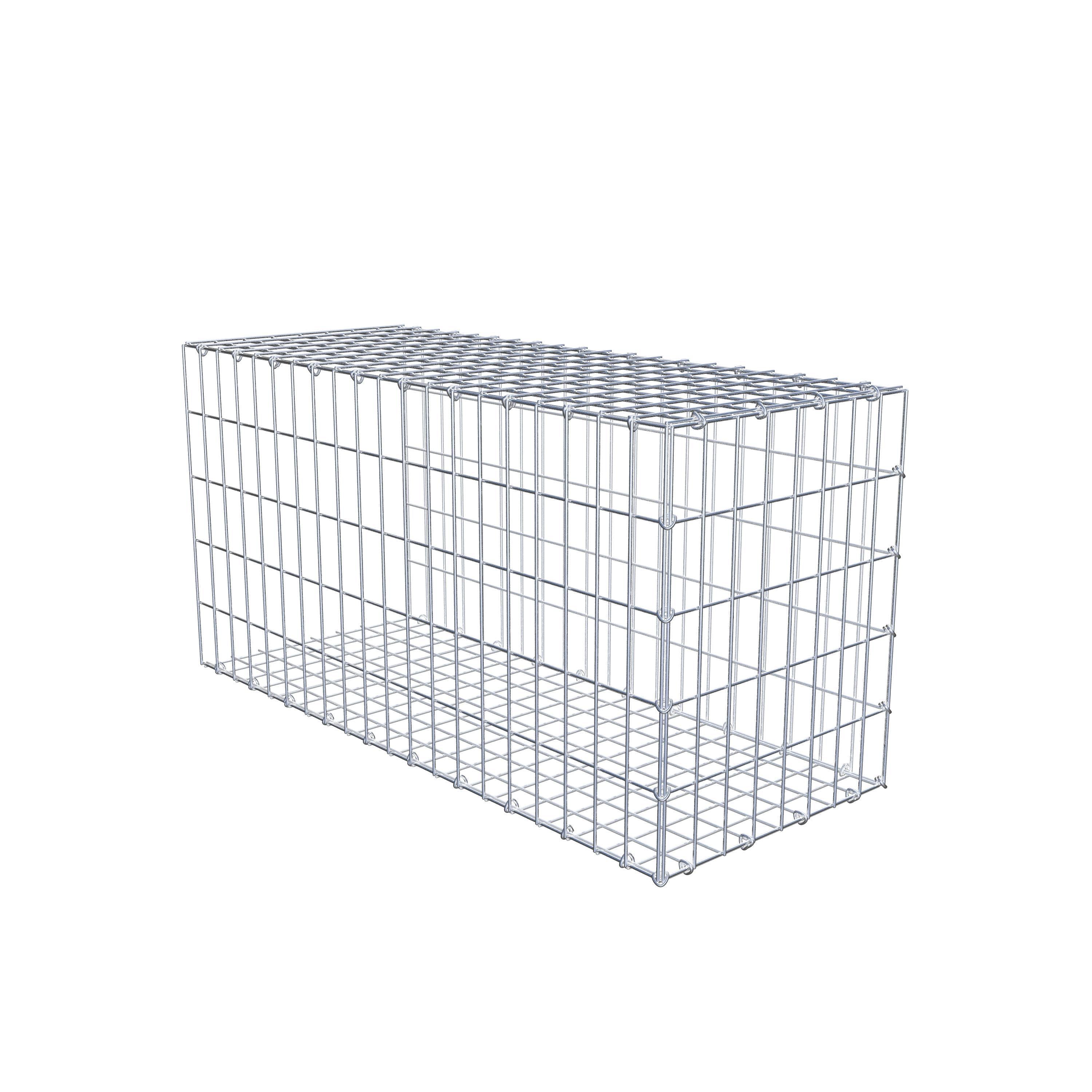 Monteret gabion type 2 100 cm x 50 cm x 40 cm, maskestørrelse 5 cm x 10 cm, C-ring