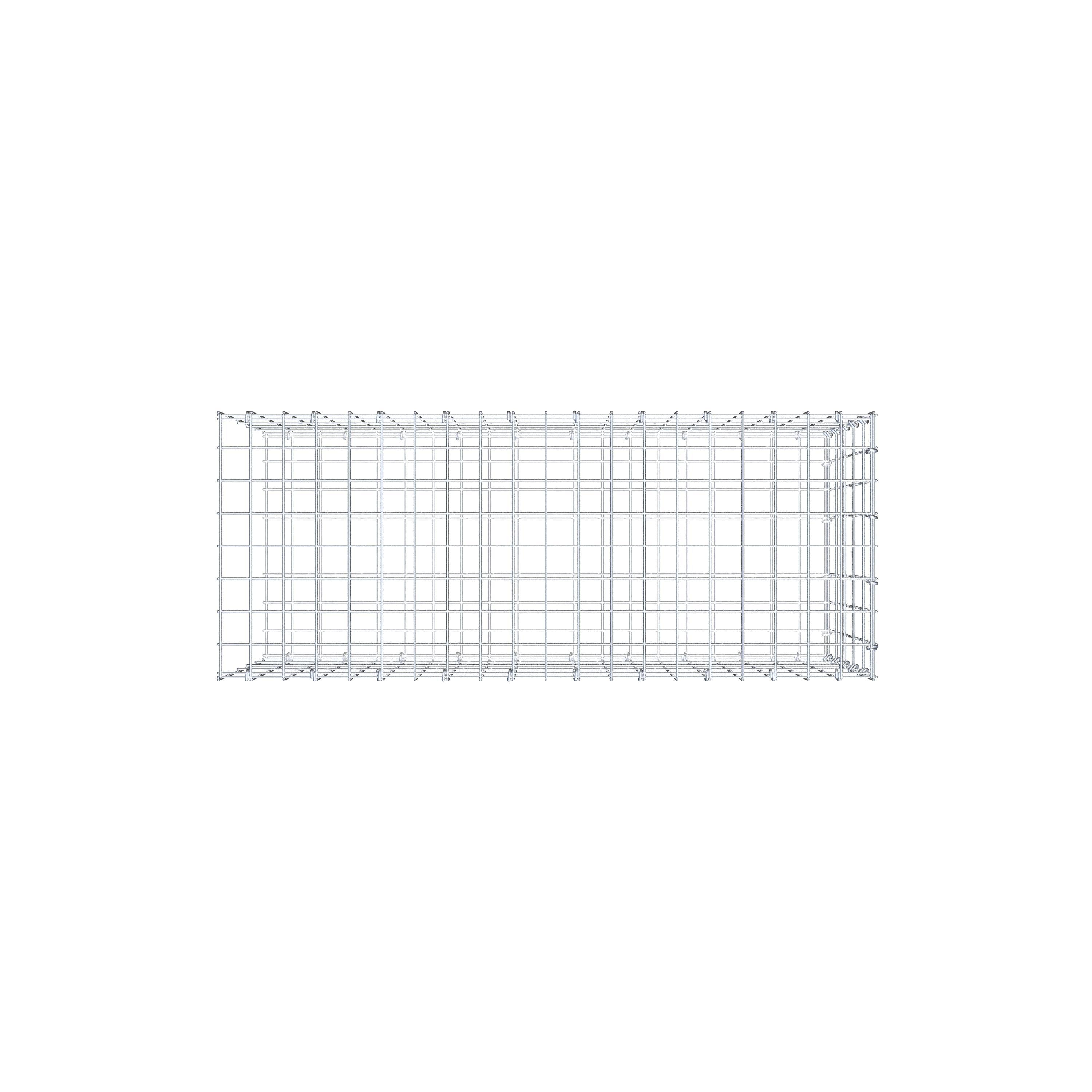 Monteret gabion type 2 100 cm x 50 cm x 40 cm, maskestørrelse 5 cm x 10 cm, C-ring