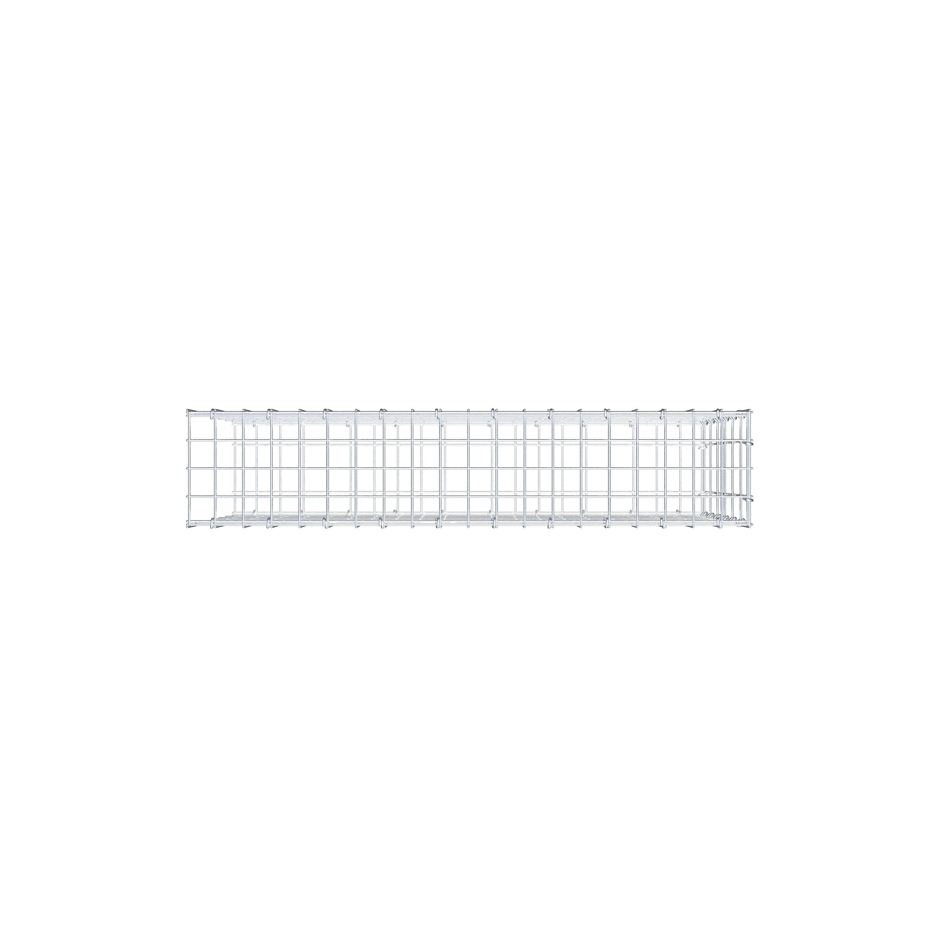 Pila adicional tipo 2 100 cm x 60 cm x 20 cm, malla 5 cm x 10 cm, anillo en C