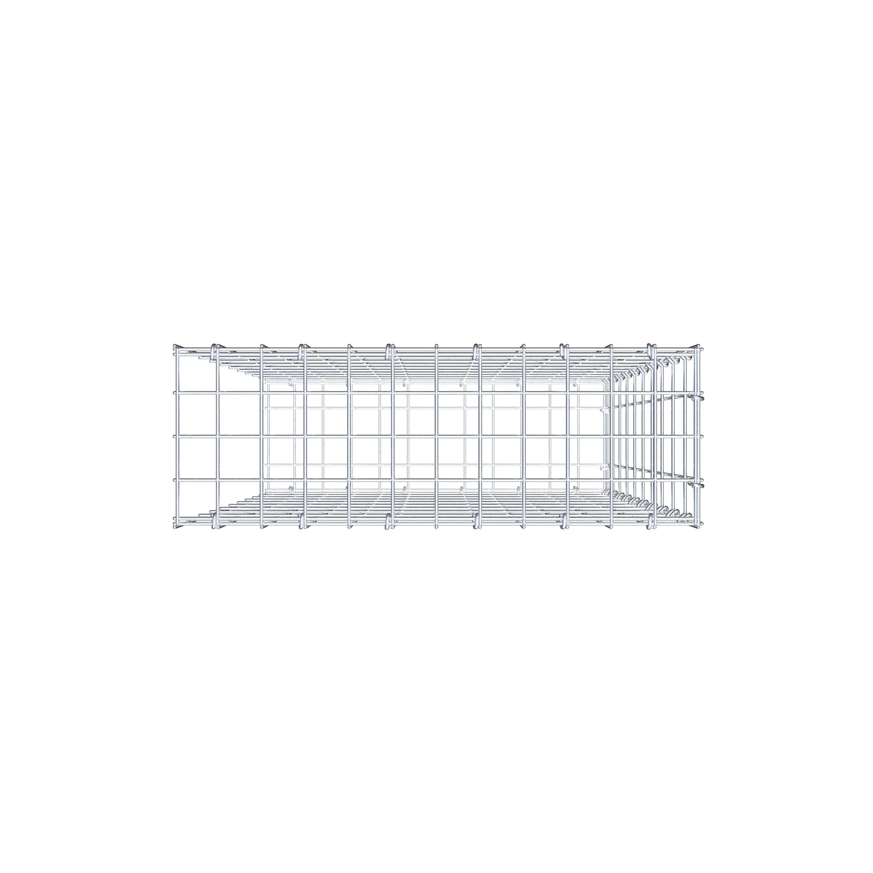 Pila adicional tipo 2 100 cm x 60 cm x 20 cm, malla 5 cm x 10 cm, anillo en C
