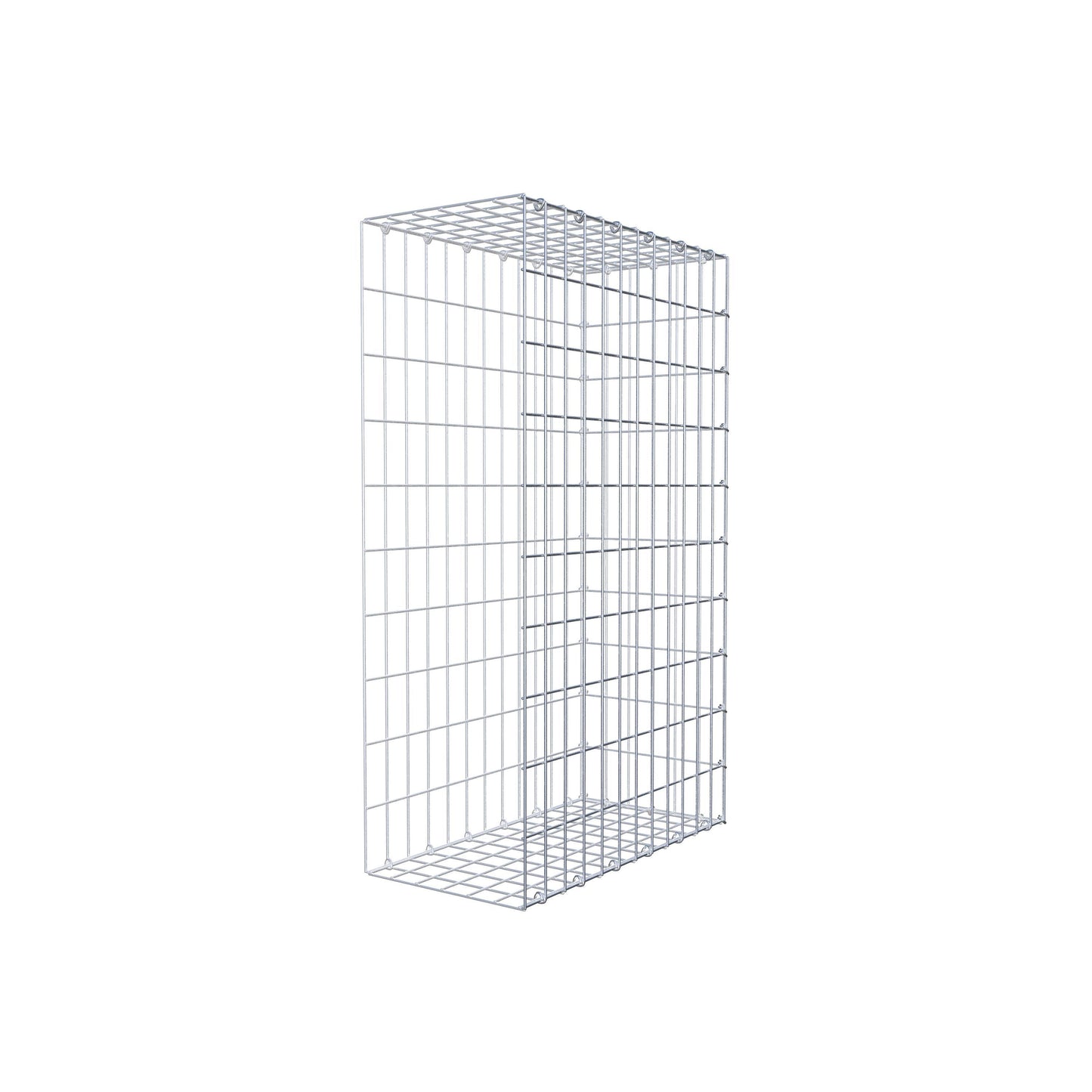 Monteret gabion type 2 100 cm x 60 cm x 30 cm, maskestørrelse 5 cm x 10 cm, C-ring