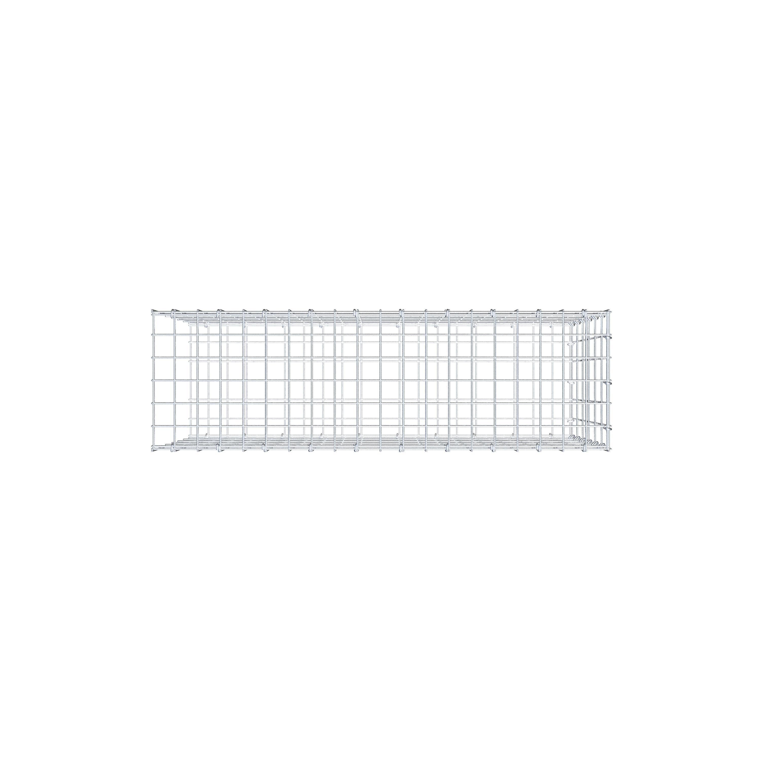 Pila adicional tipo 2 100 cm x 60 cm x 30 cm, malla 5 cm x 10 cm, anillo en C