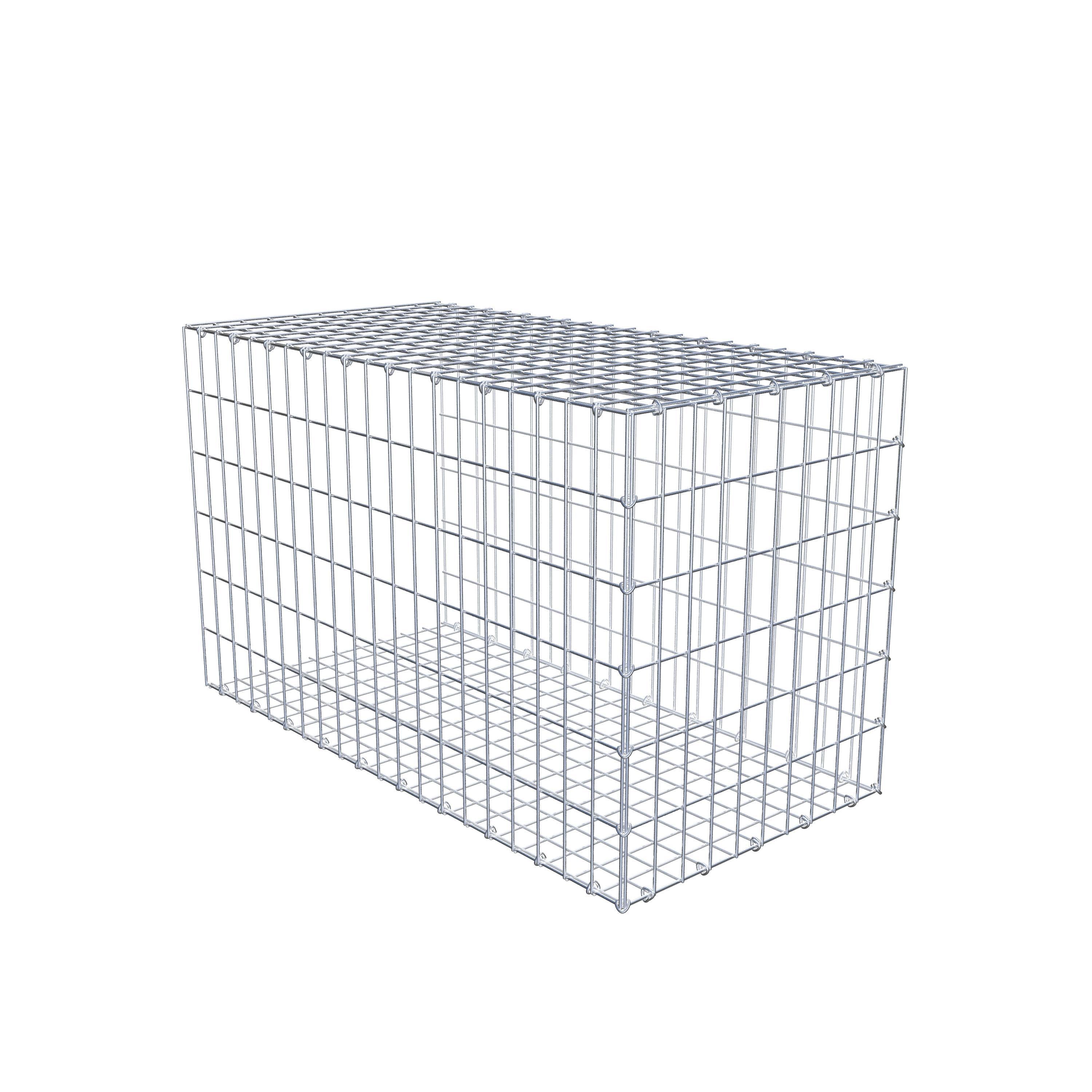 Mounted gabion type 2 100 cm x 60 cm x 50 cm, mesh size 5 cm x 10 cm, C-ring