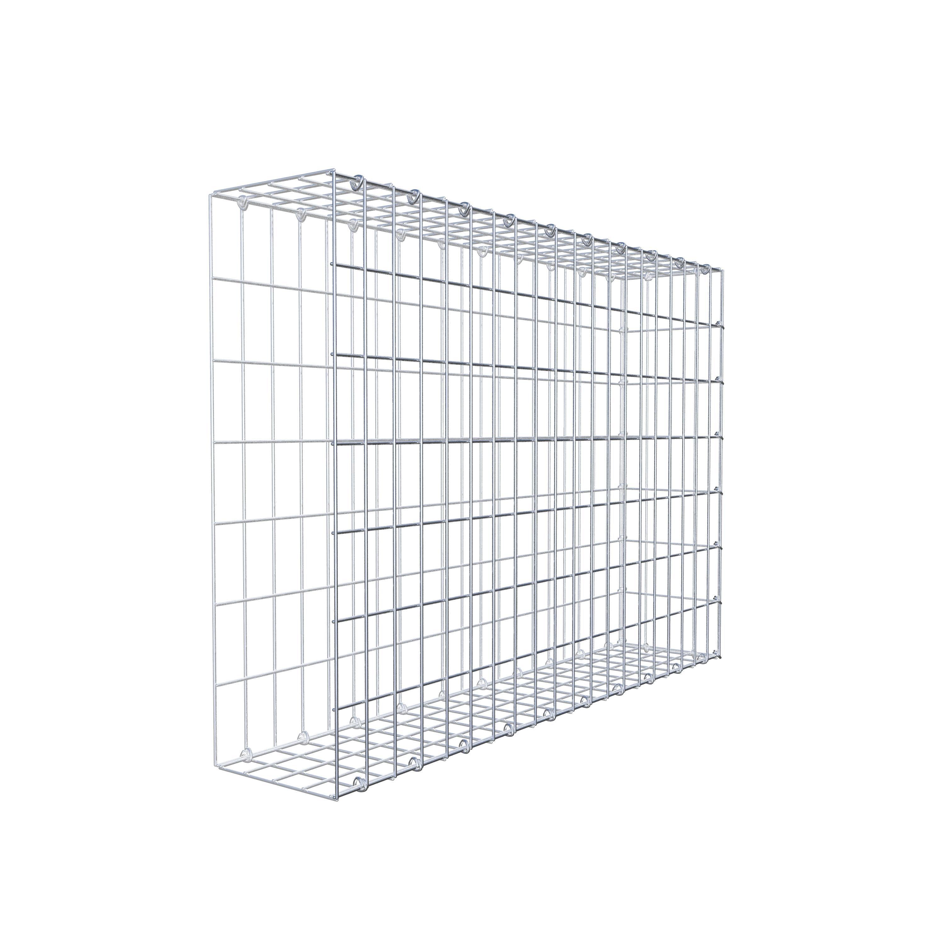 Monteret gabion type 2 100 cm x 70 cm x 20 cm, maskestørrelse 5 cm x 10 cm, C-ring