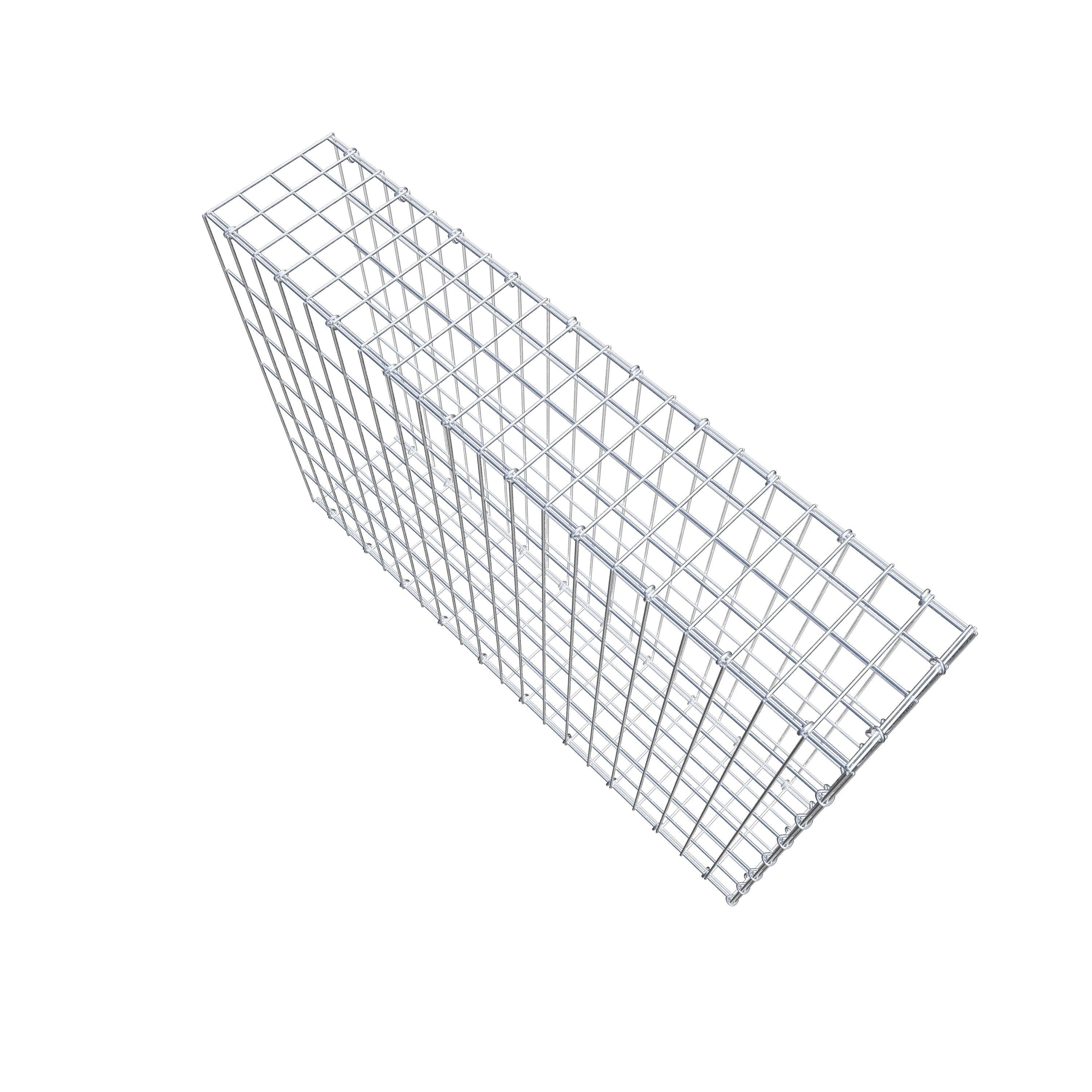 Monteret gabion type 2 100 cm x 70 cm x 20 cm, maskestørrelse 5 cm x 10 cm, C-ring