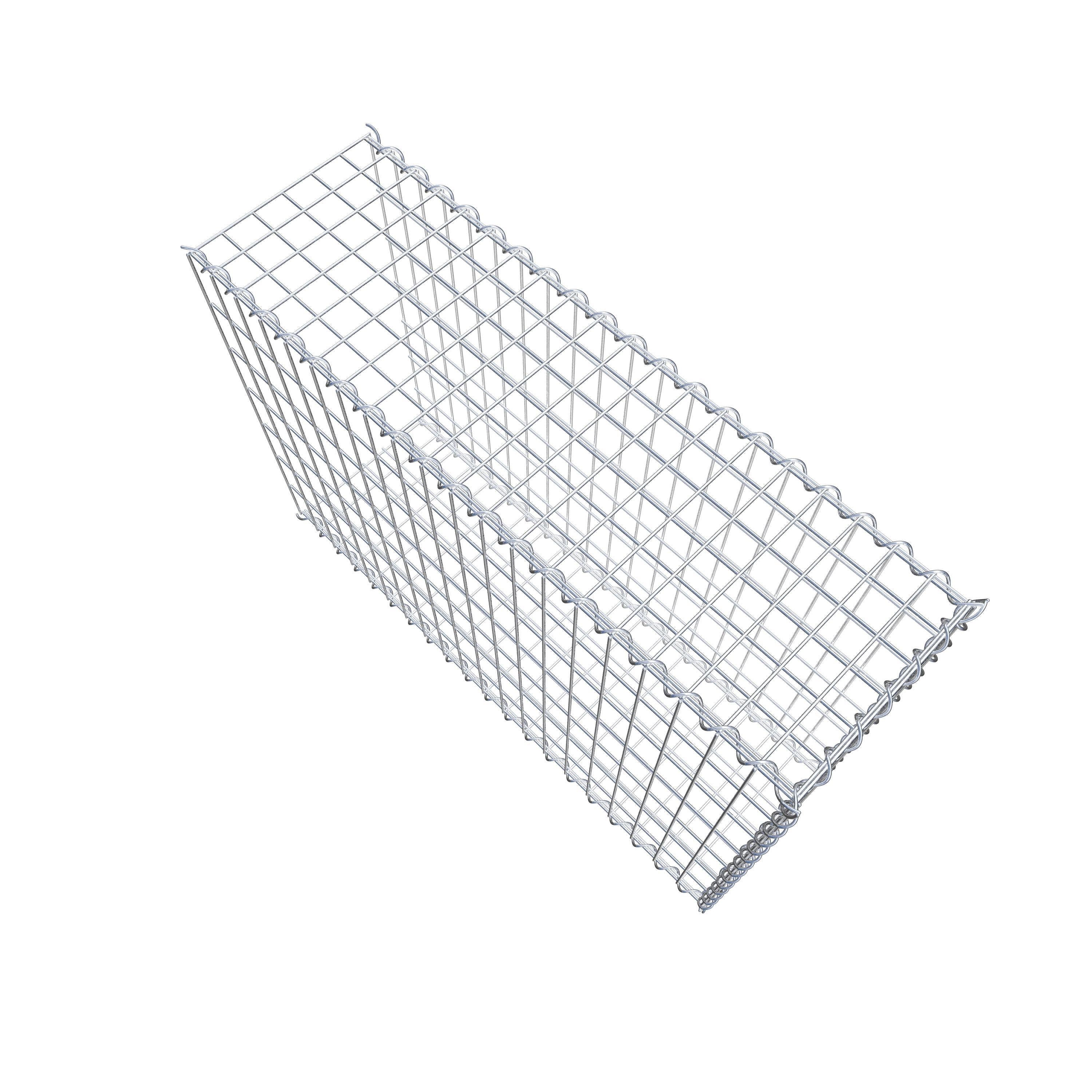 Opvokset gabion type 2 100 cm x 70 cm x 30 cm (L x H x D), maskestørrelse 5 cm x 10 cm, spiral