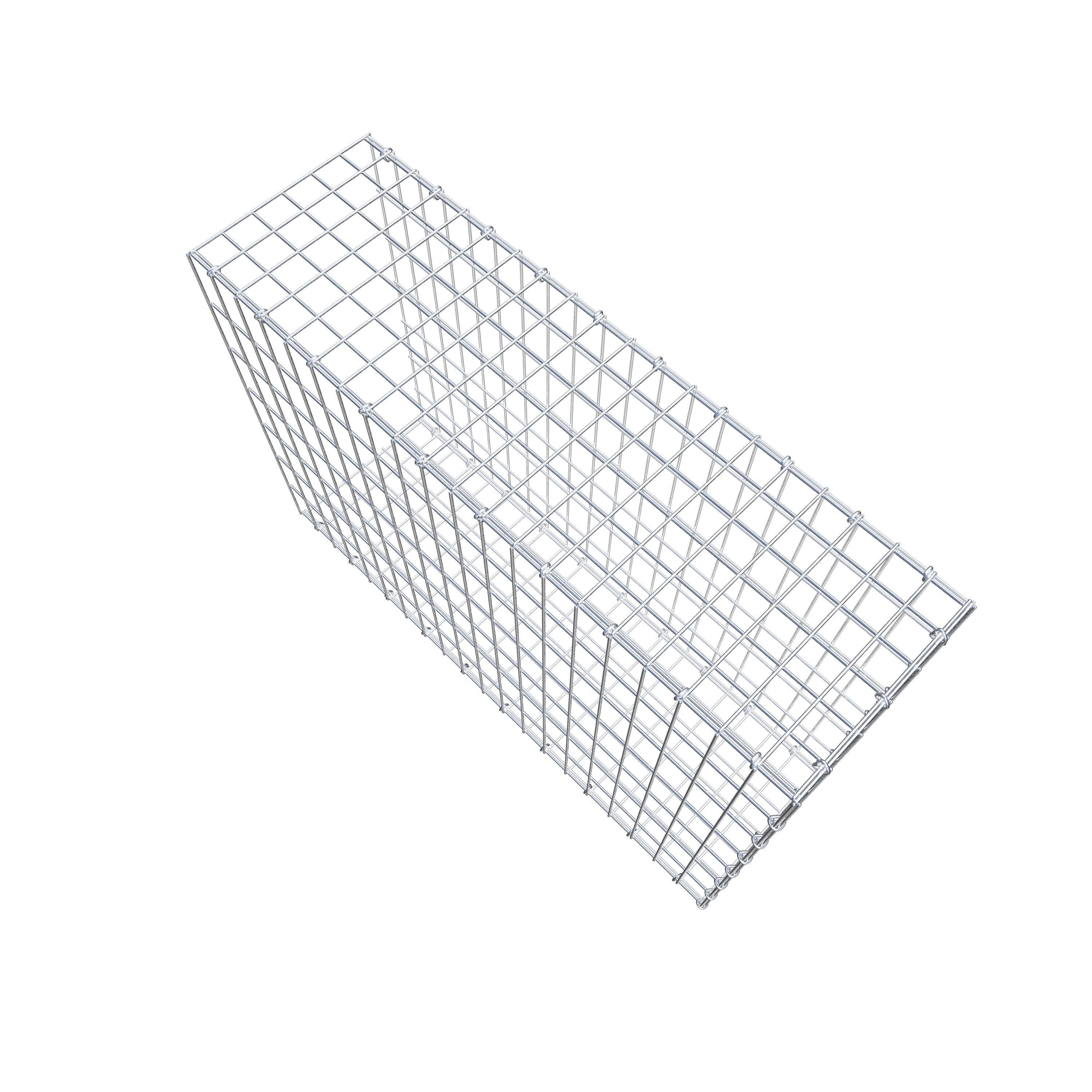 Monteret gabion type 2 100 cm x 70 cm x 30 cm, maskestørrelse 5 cm x 10 cm, C-ring