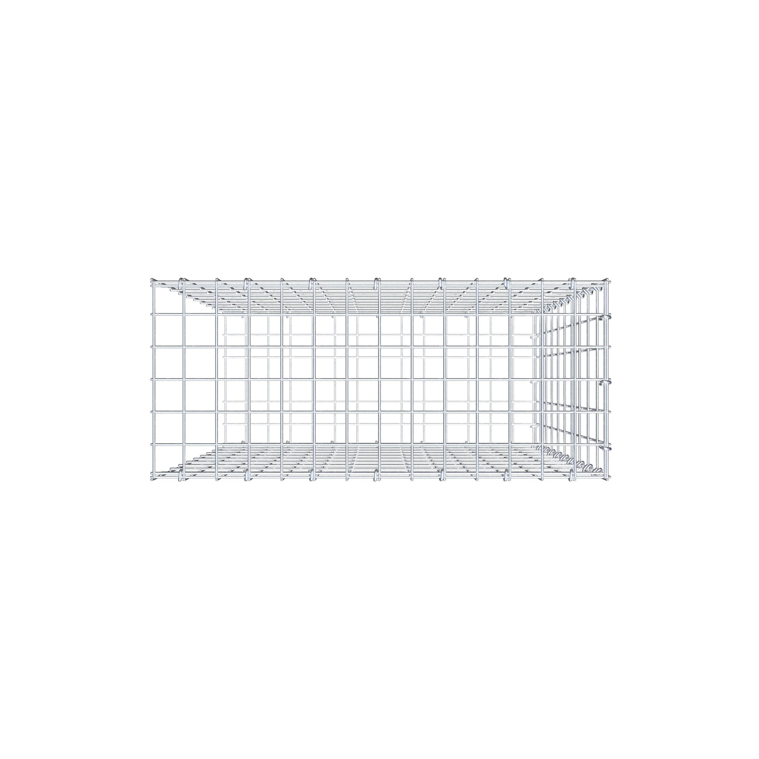 Schanskorf type 2 100 cm x 70 cm x 30 cm, maaswijdte 5 cm x 10 cm, C-ring