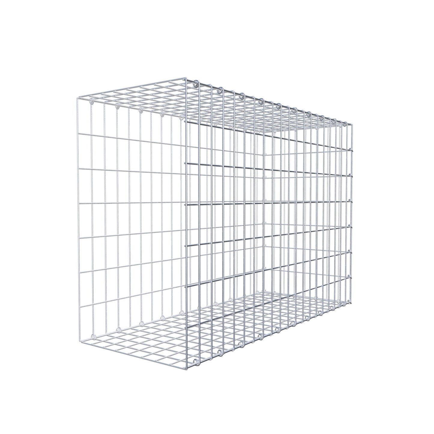 Monteret gabion type 2 100 cm x 70 cm x 40 cm, maskestørrelse 5 cm x 10 cm, C-ring