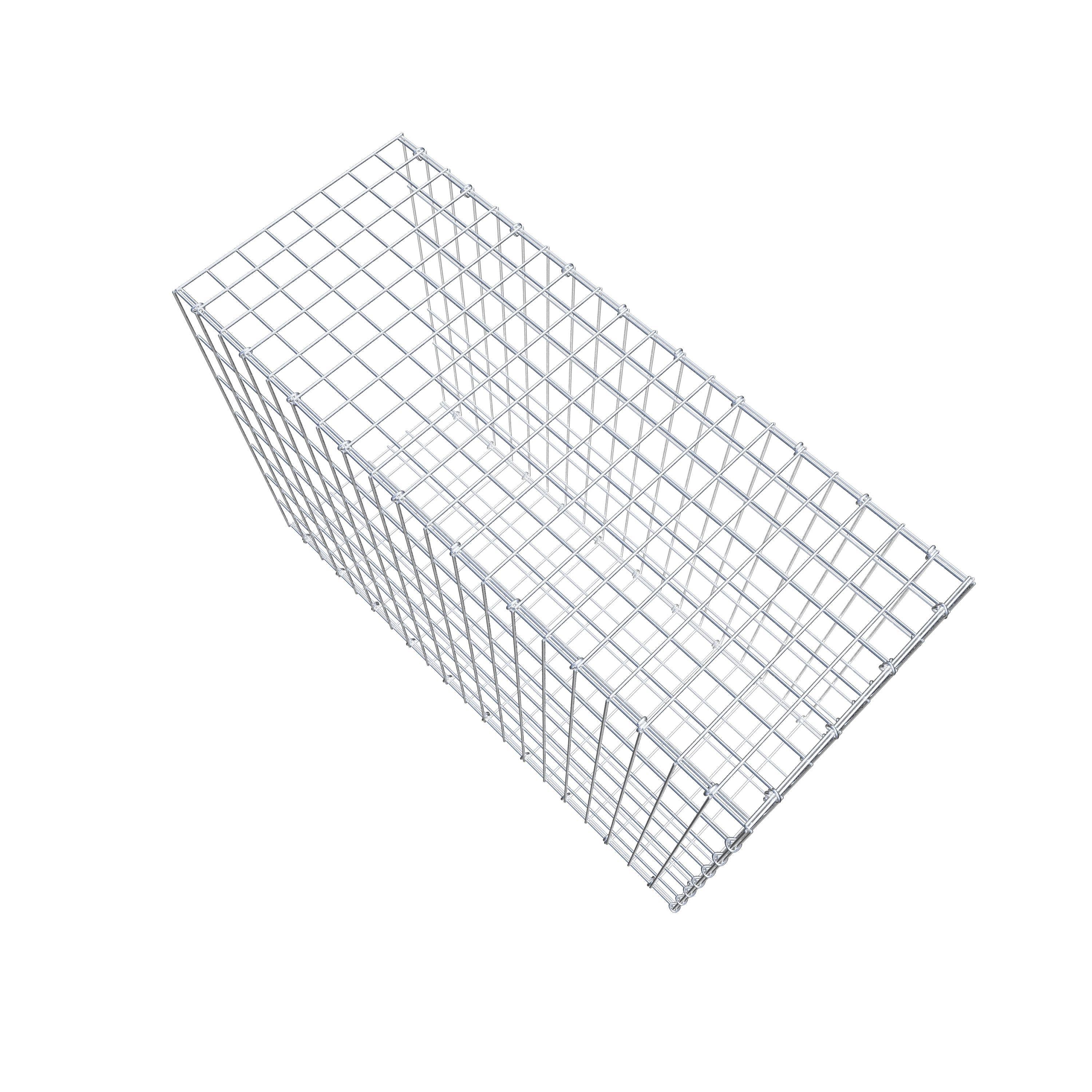 Monteret gabion type 2 100 cm x 70 cm x 40 cm, maskestørrelse 5 cm x 10 cm, C-ring